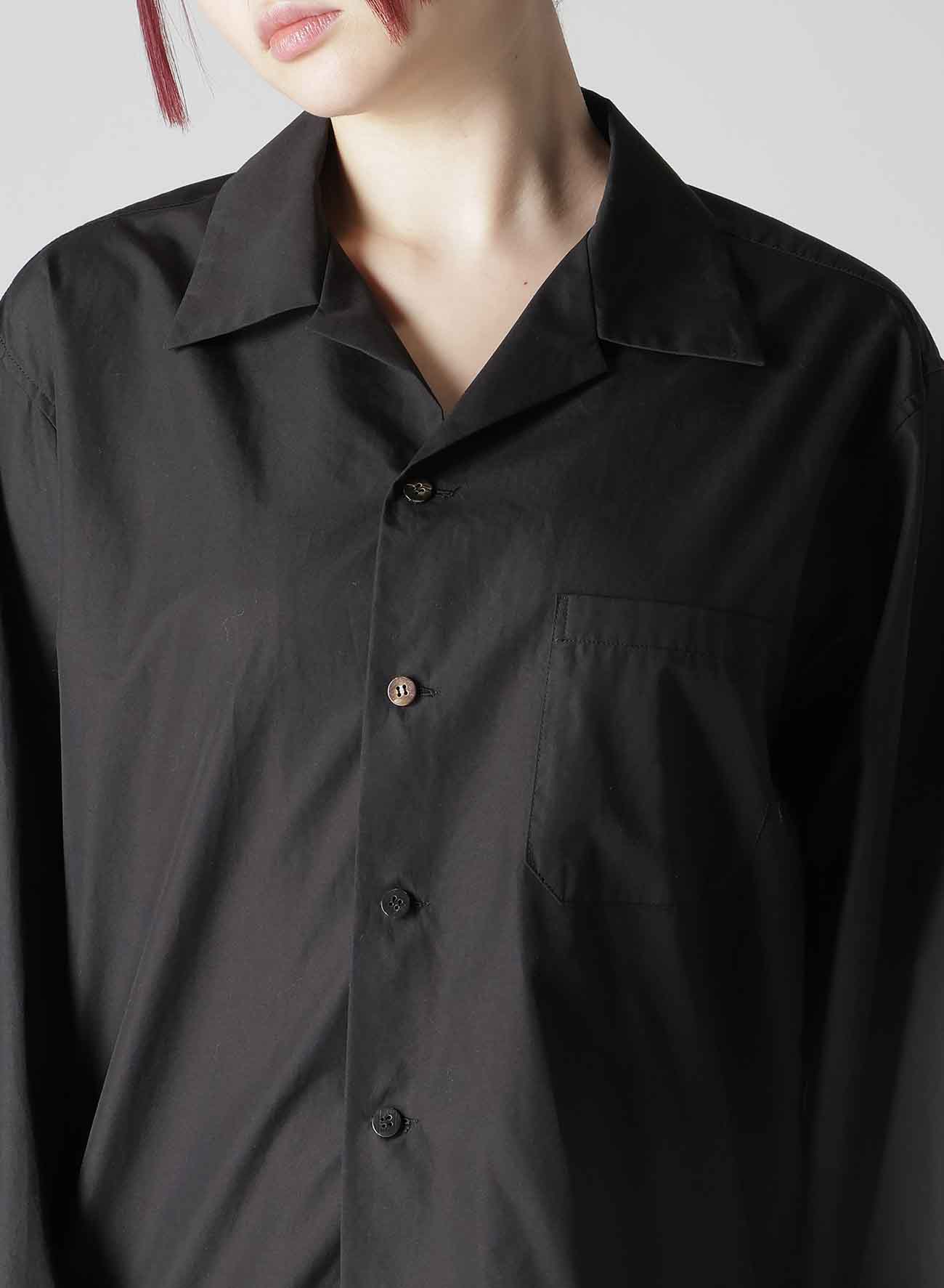 100/2 BROAD COTTON OPEN COLLAR SHIRT