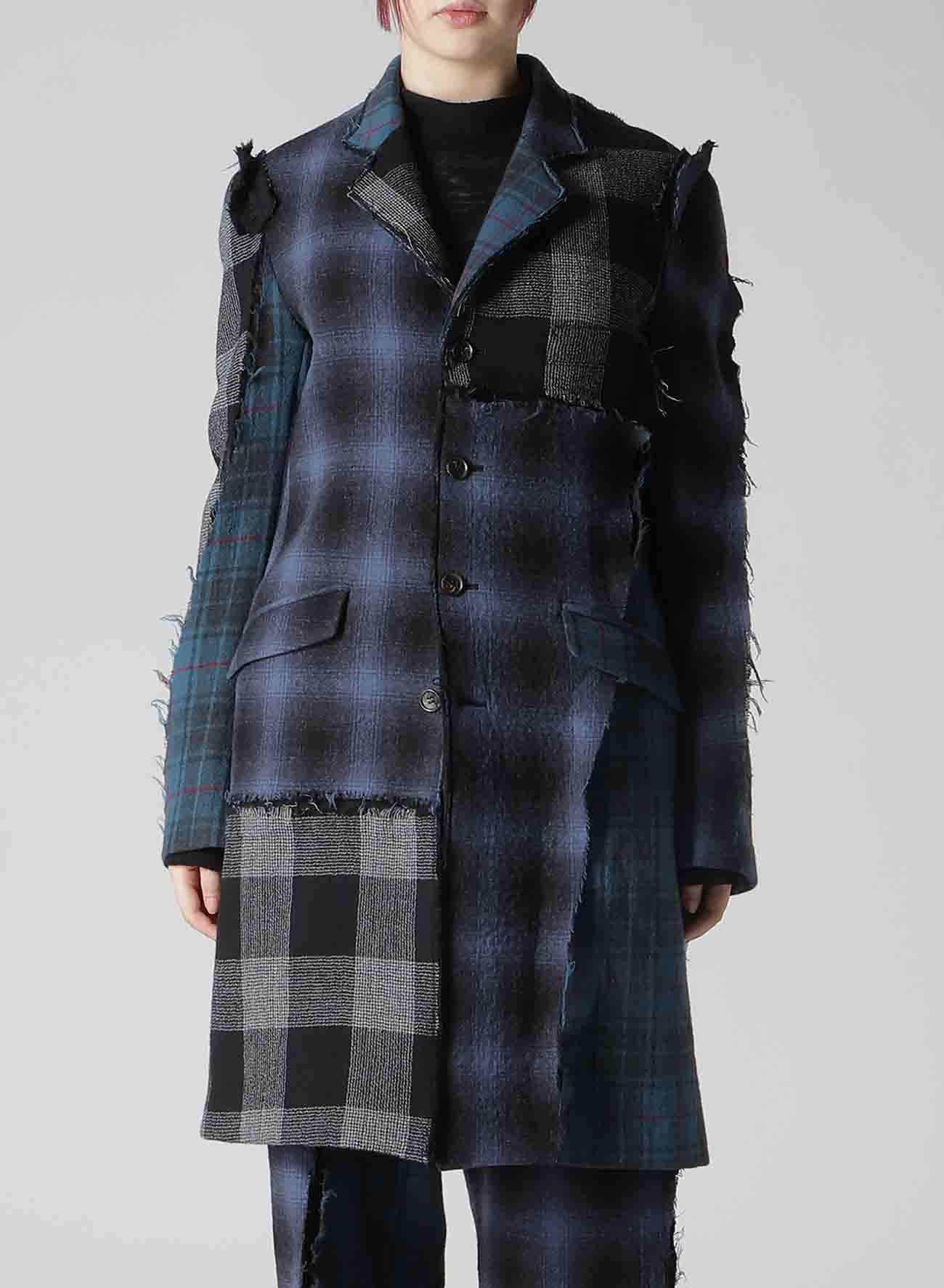 MULTI PLAID B TAILORED COAT