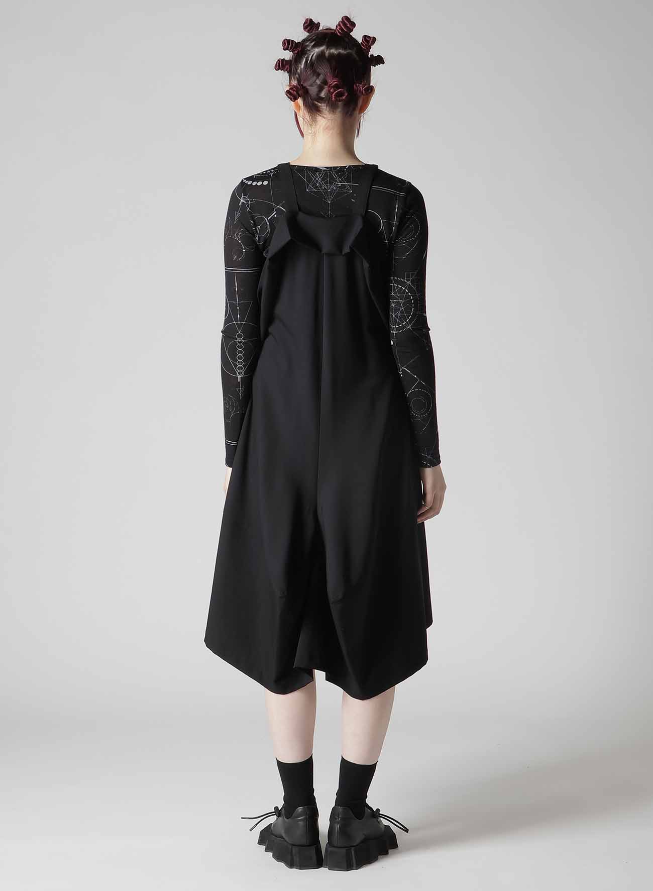 WOOL GABARDINE SHOULDER STRING DRESS