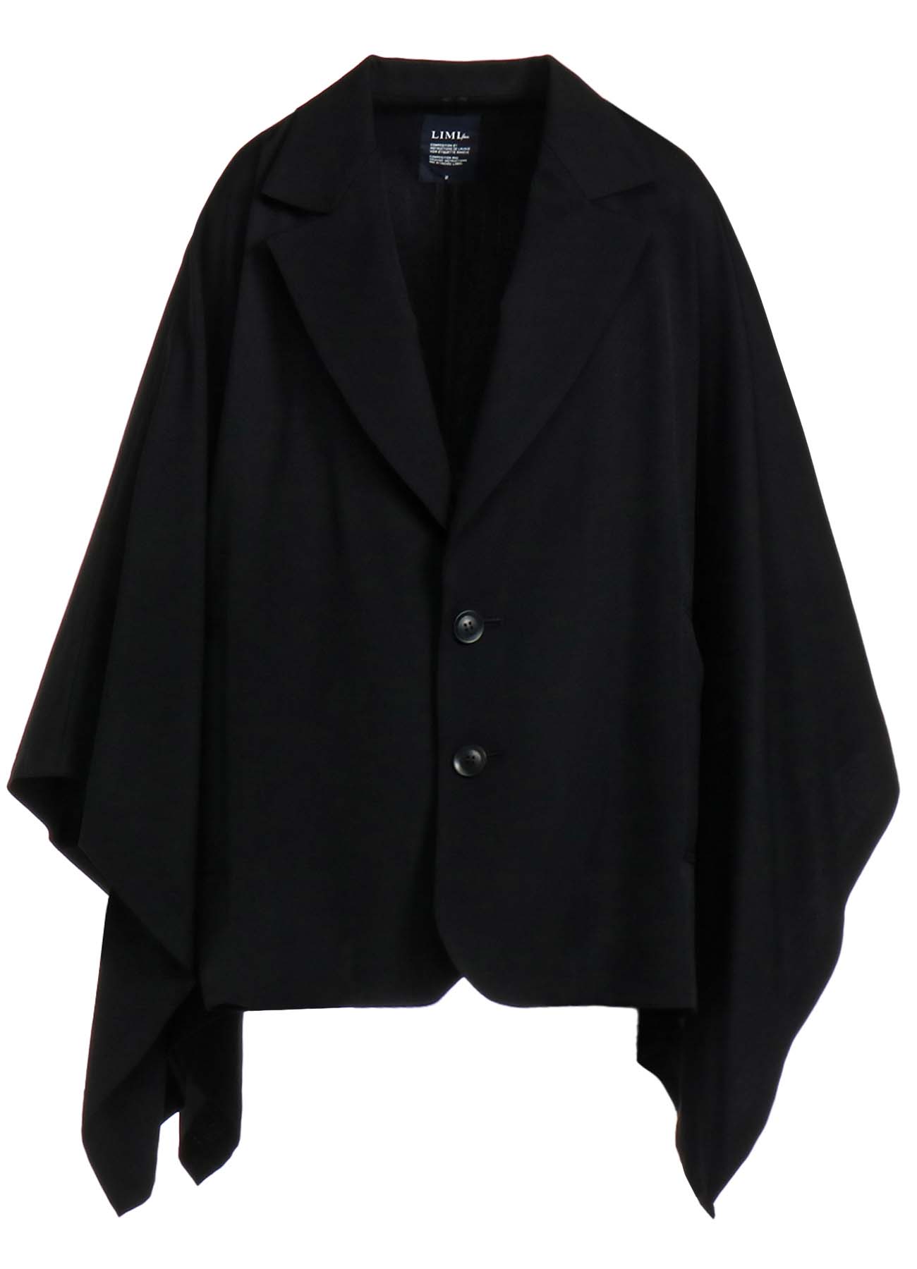 WOOL GABARDINE FLARED SLEEVE JACKET