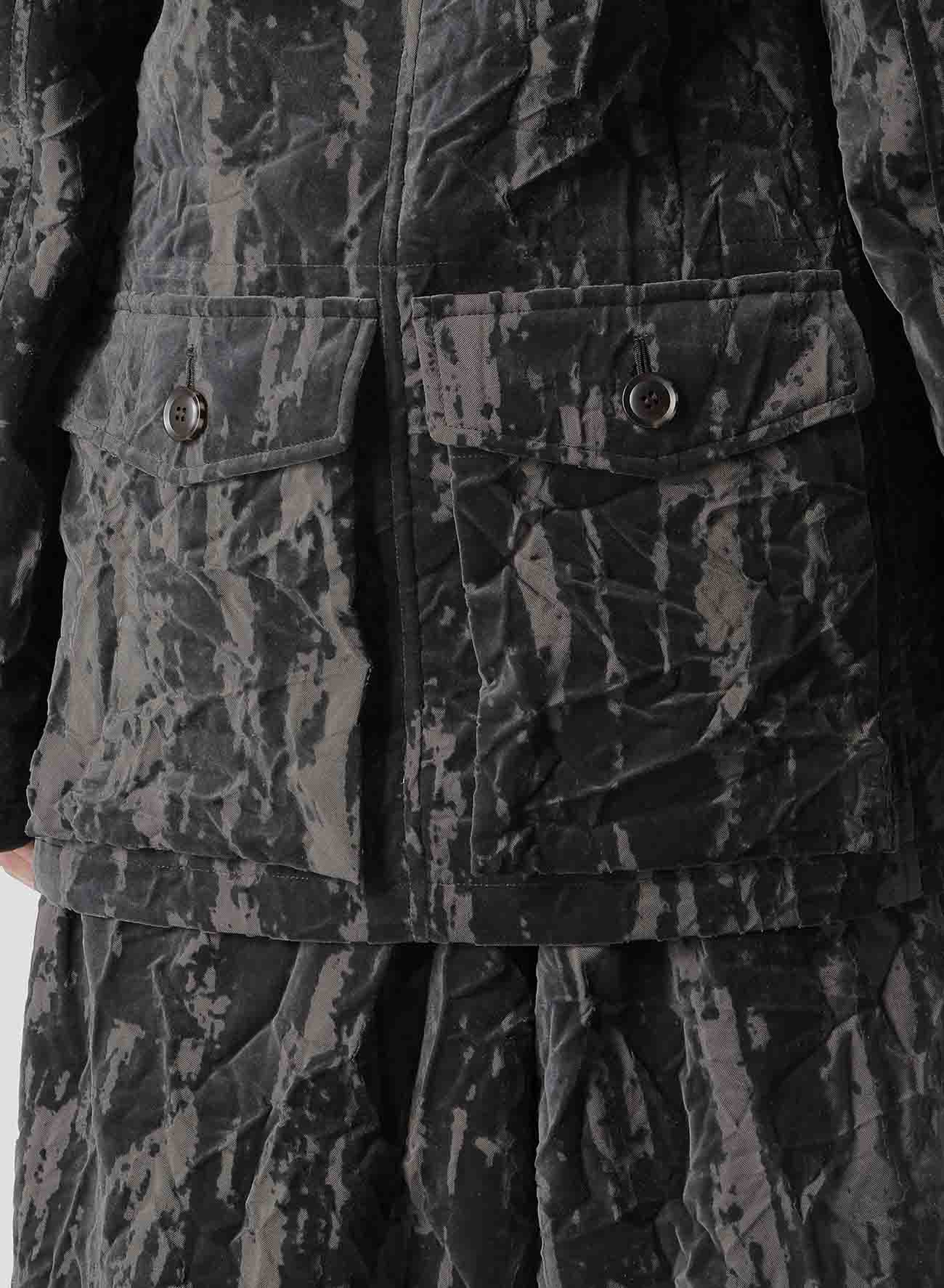 GRUNGE VELVET ARMY JACKET