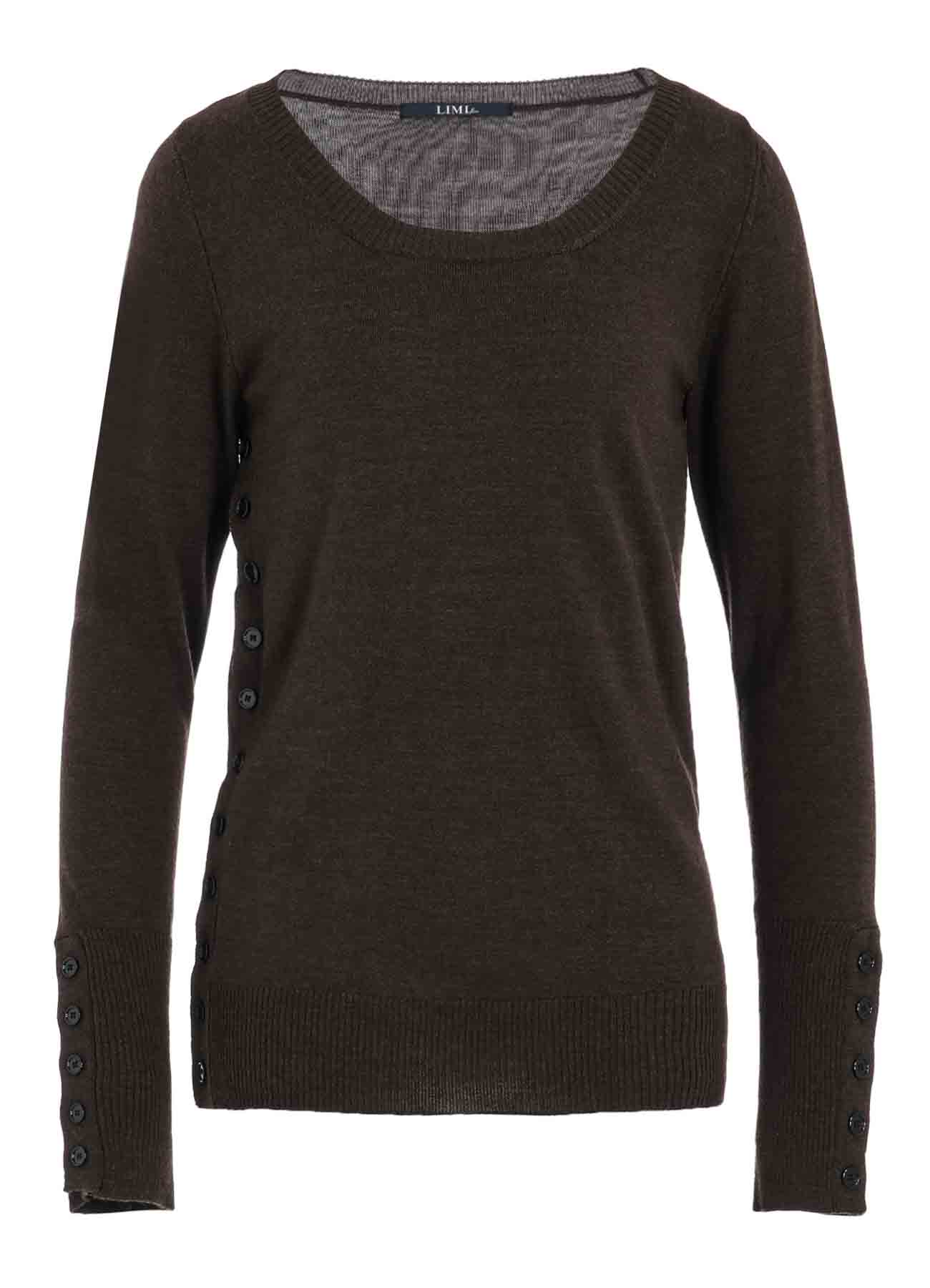 STANDARD SOFT WOOL WOSHABLE PLAIN STITCH SIDE SWEATER