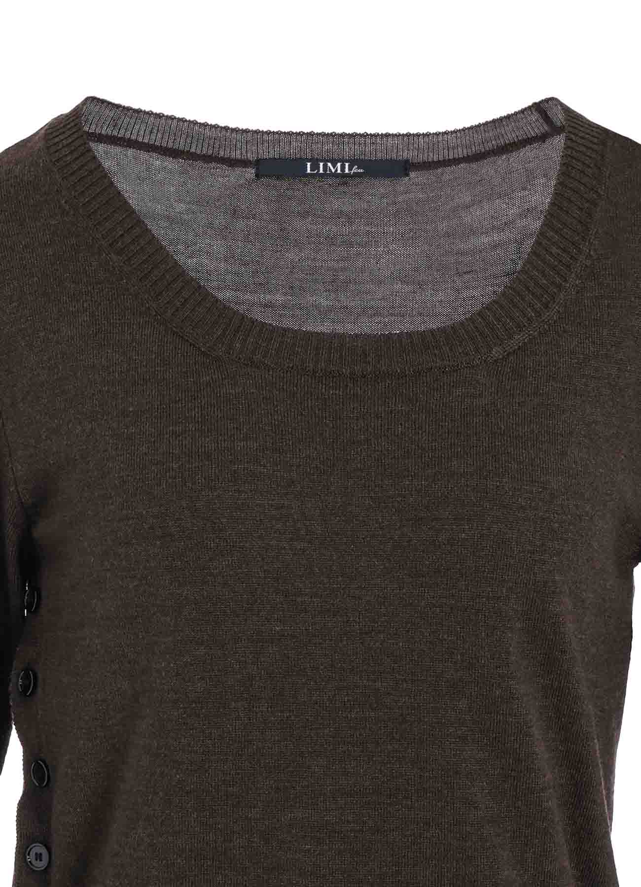 STANDARD SOFT WOOL WOSHABLE PLAIN STITCH SIDE SWEATER