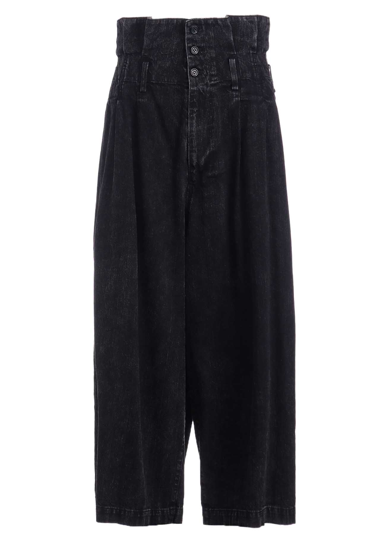 POWDER BLEACH HIGH-WAIST CROPPED PANTS