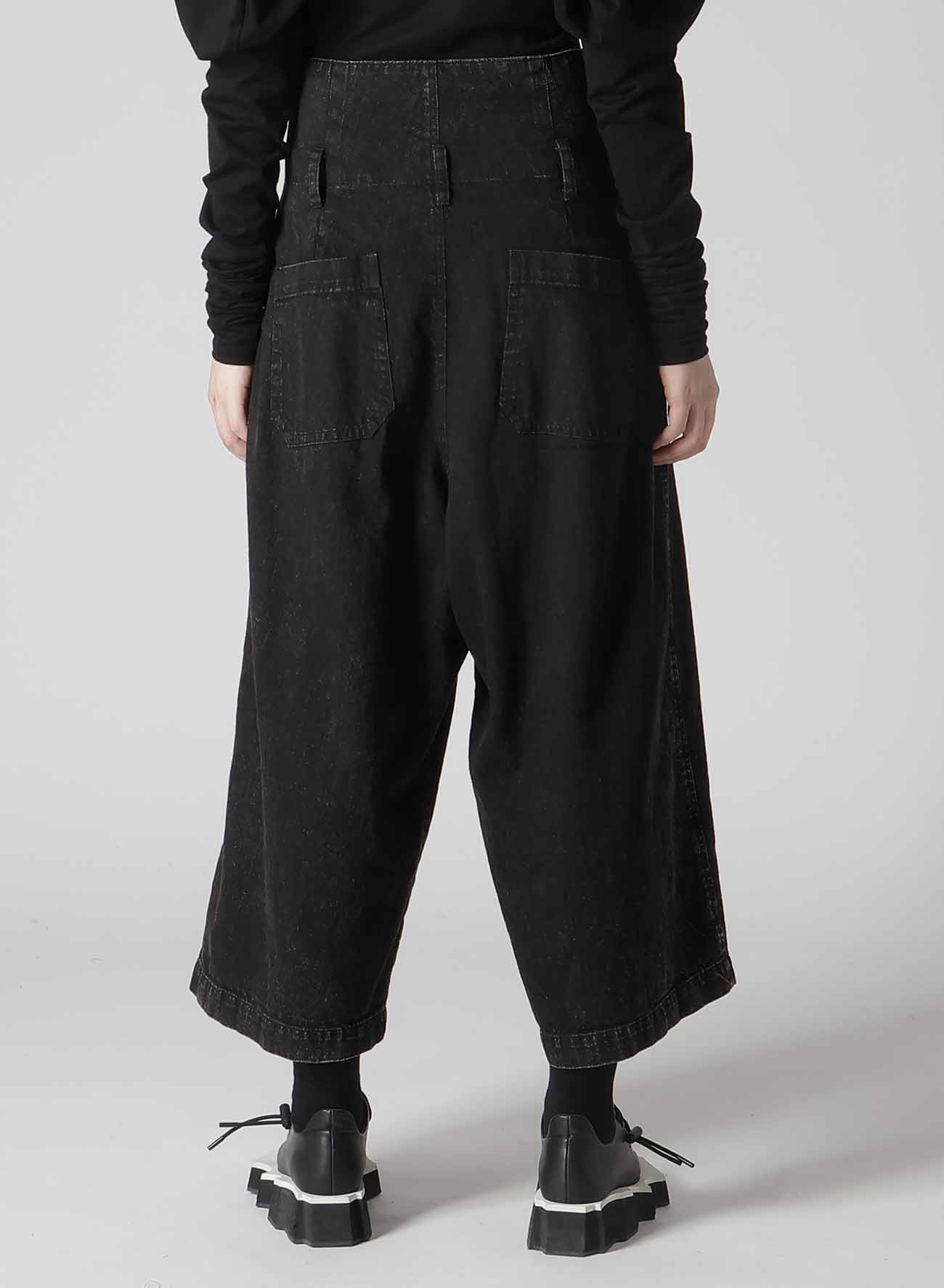 POWDER BLEACH HIGH-WAIST CROPPED PANTS