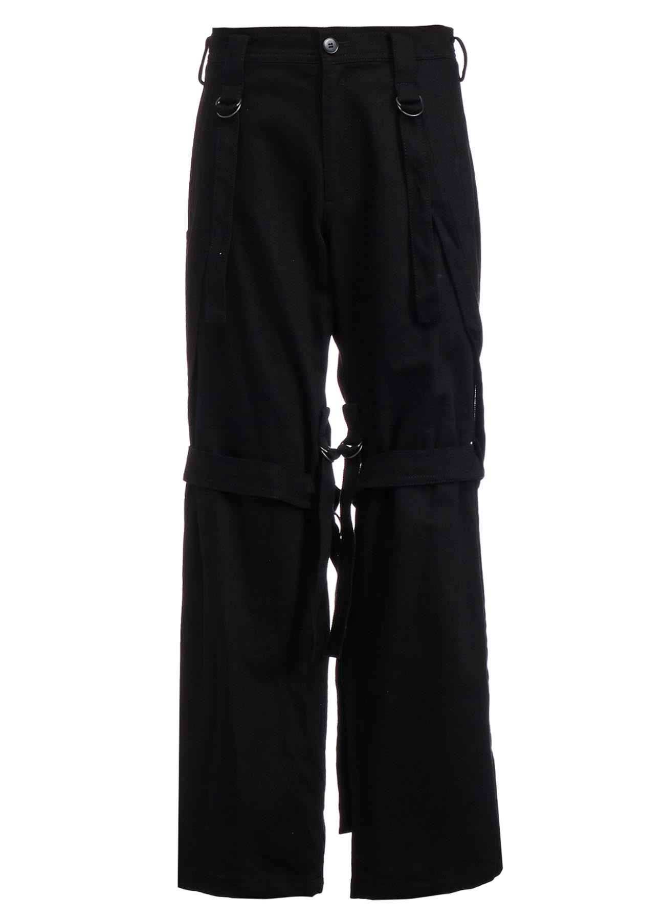 COTTON DRILL STRAP DETAIL PANTS