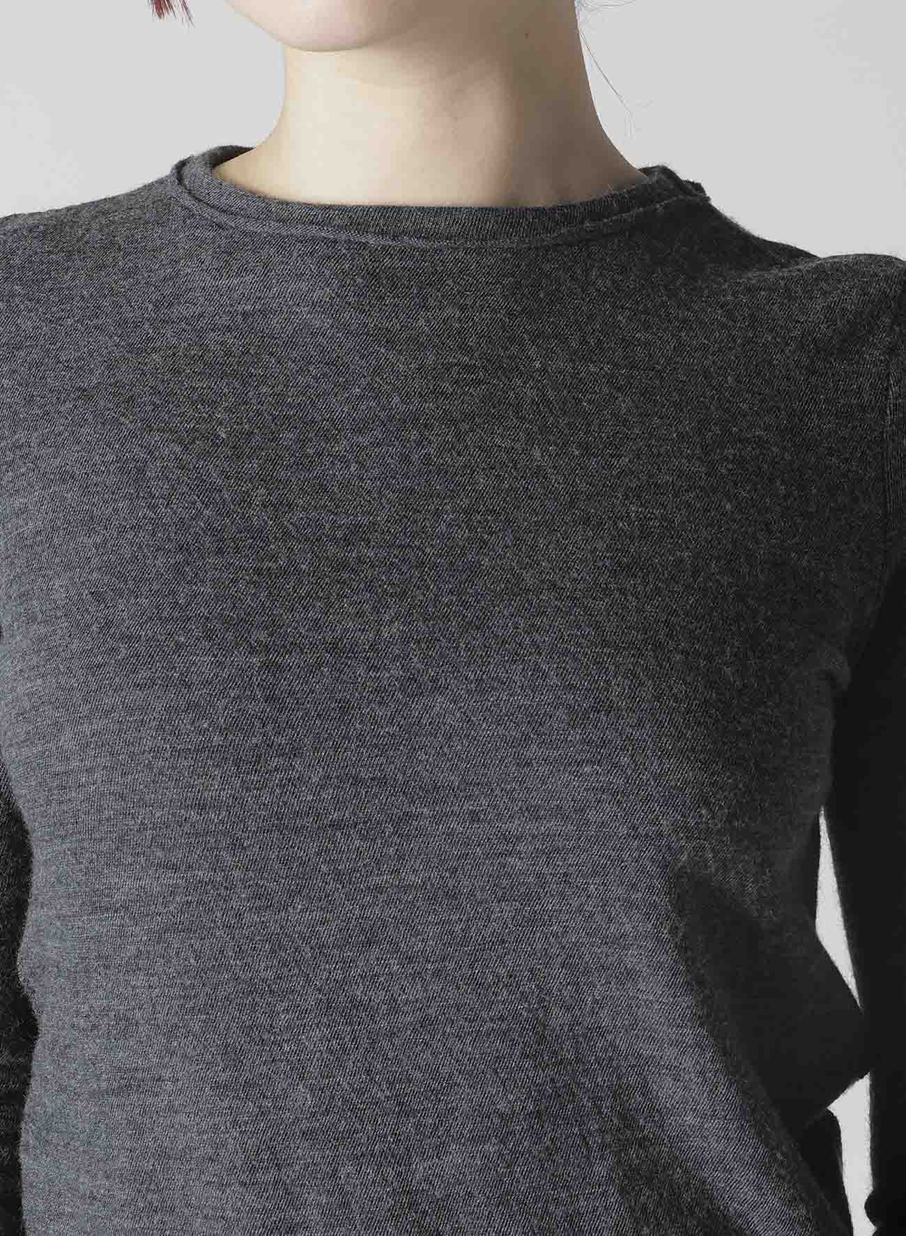 WOOL SHRINK SINGLE JERSEY LONG SLEEVES T-SHIRT