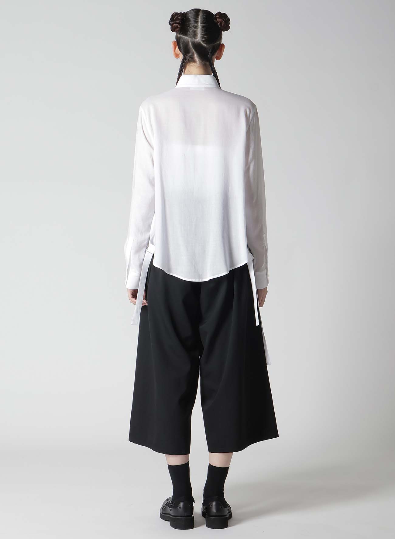 SOFT LAWN ASYMME SLIT SHIRT