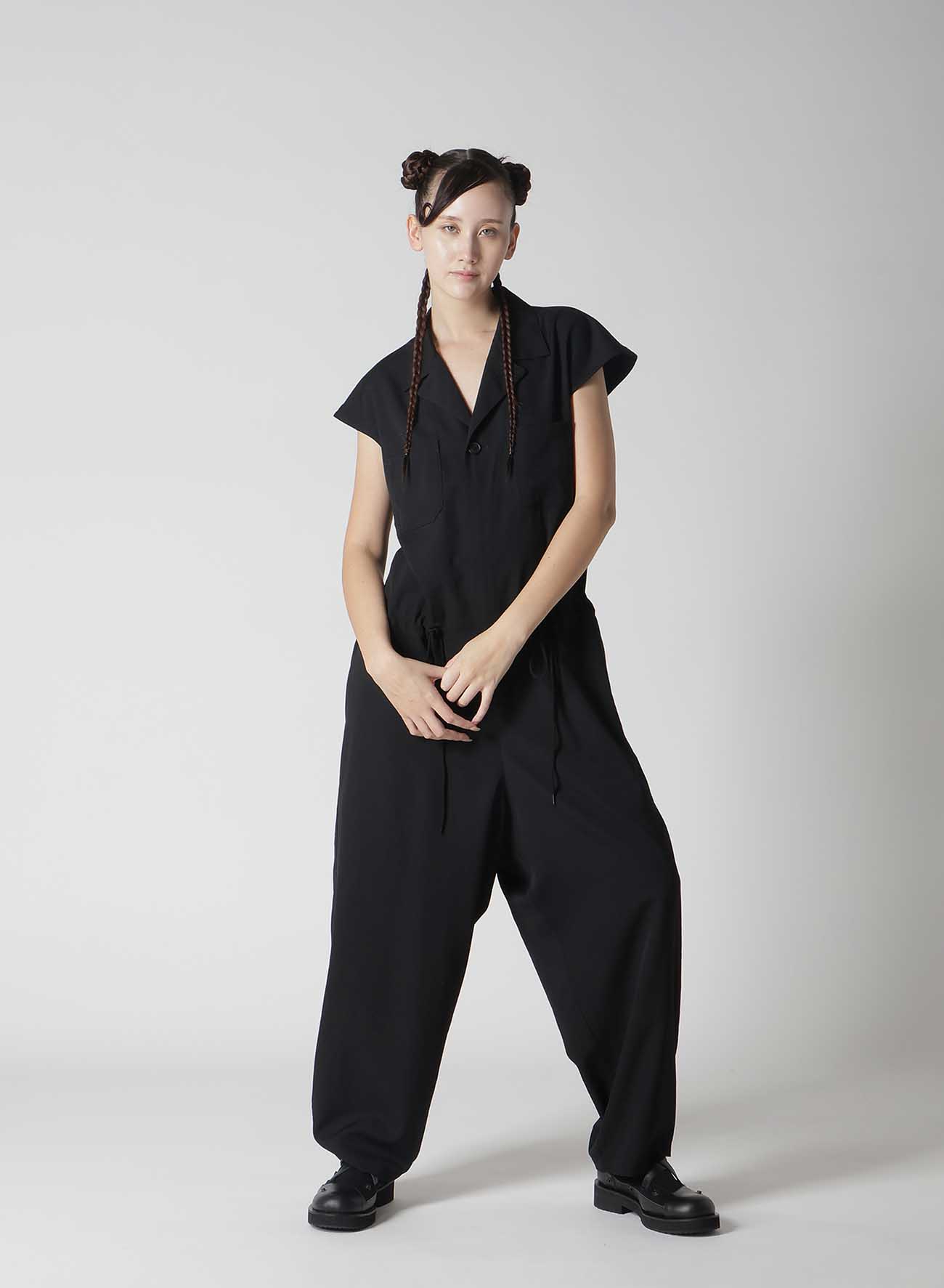 【1/10 10:00(JST) Release】WOOL GABARDINE OPEN COLLOR OVERALLS