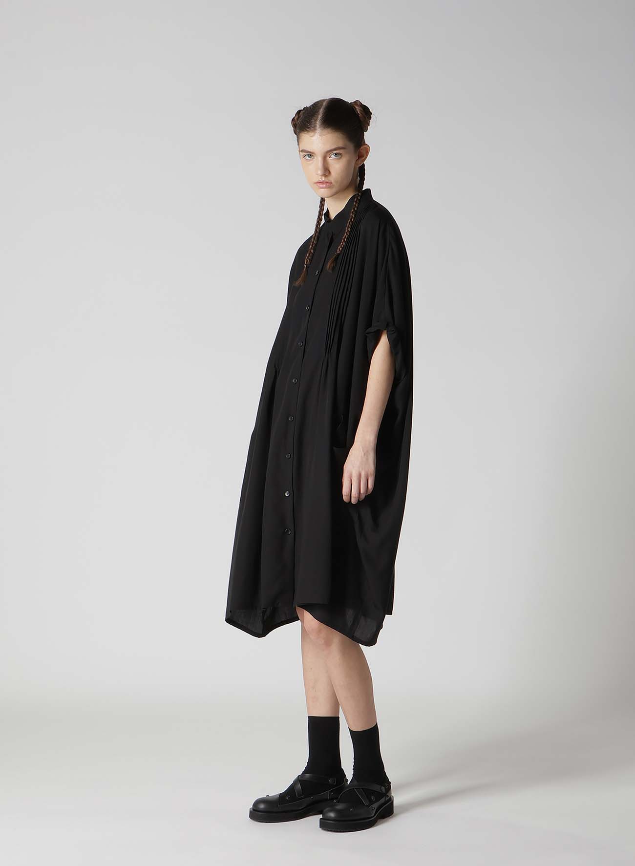 POPLIN PINTUCK DRESS