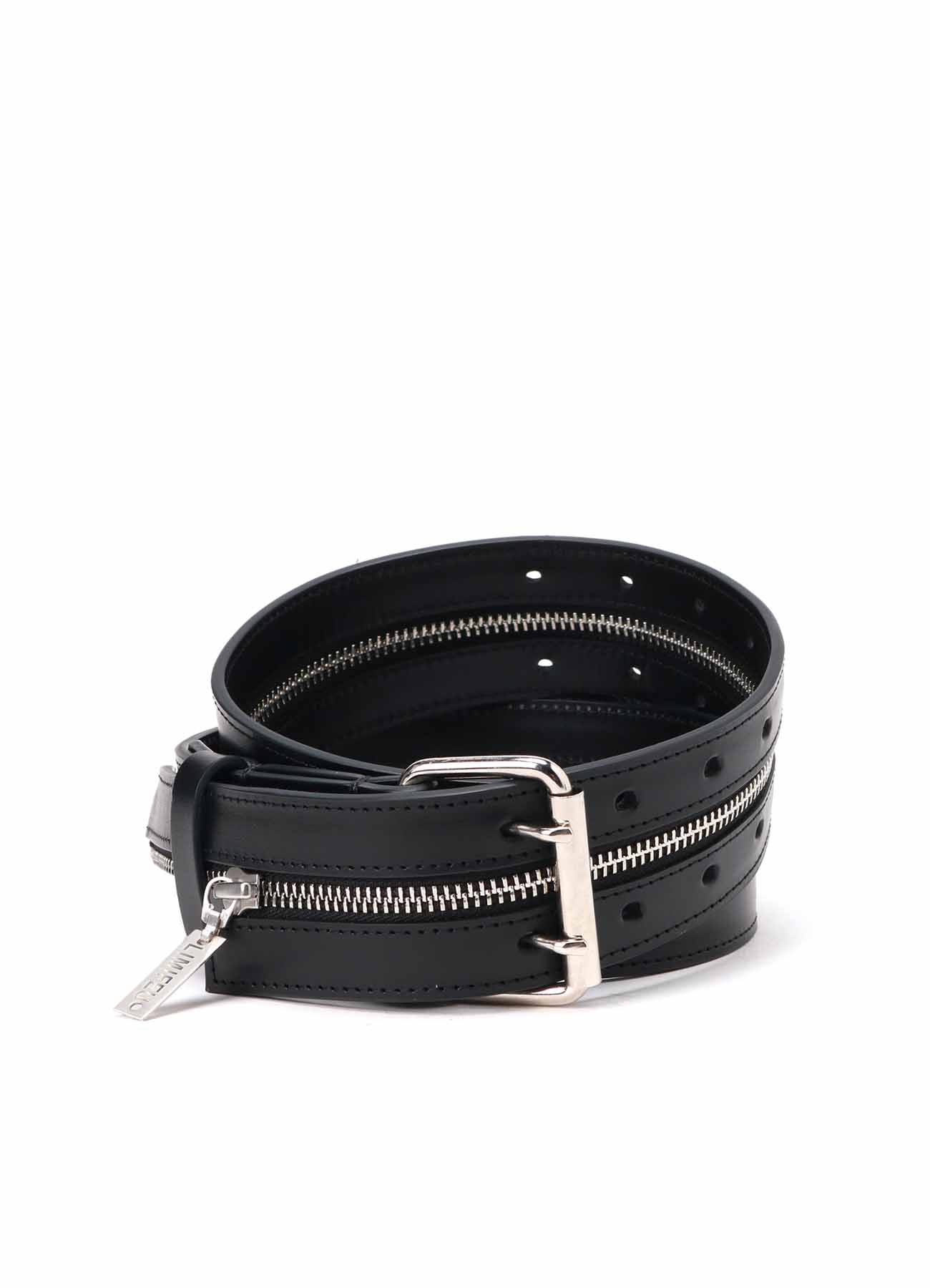 MAT OIL LEATHER ZIP OPEN BELT