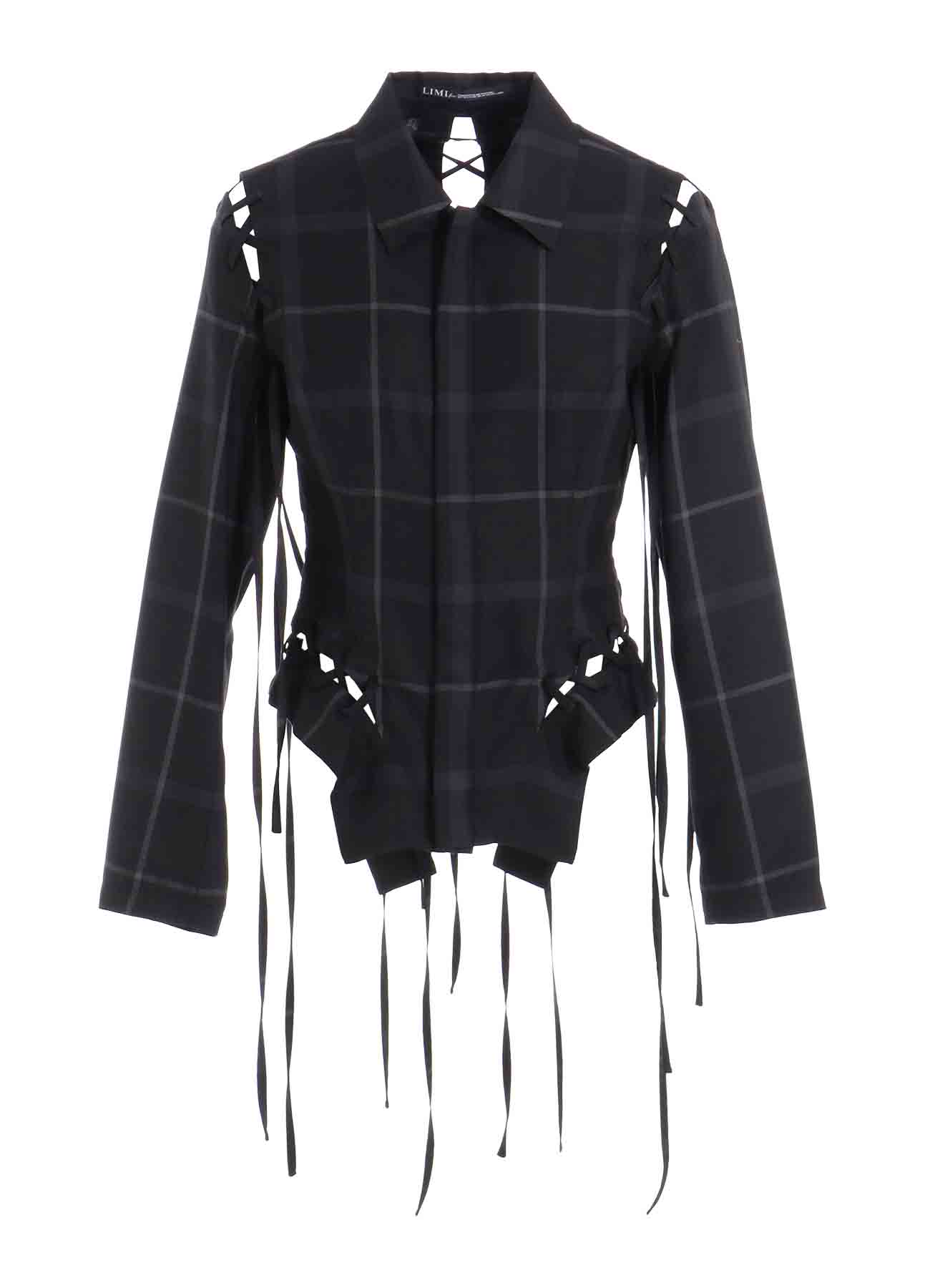 PLAID LACE-UP JACKET B