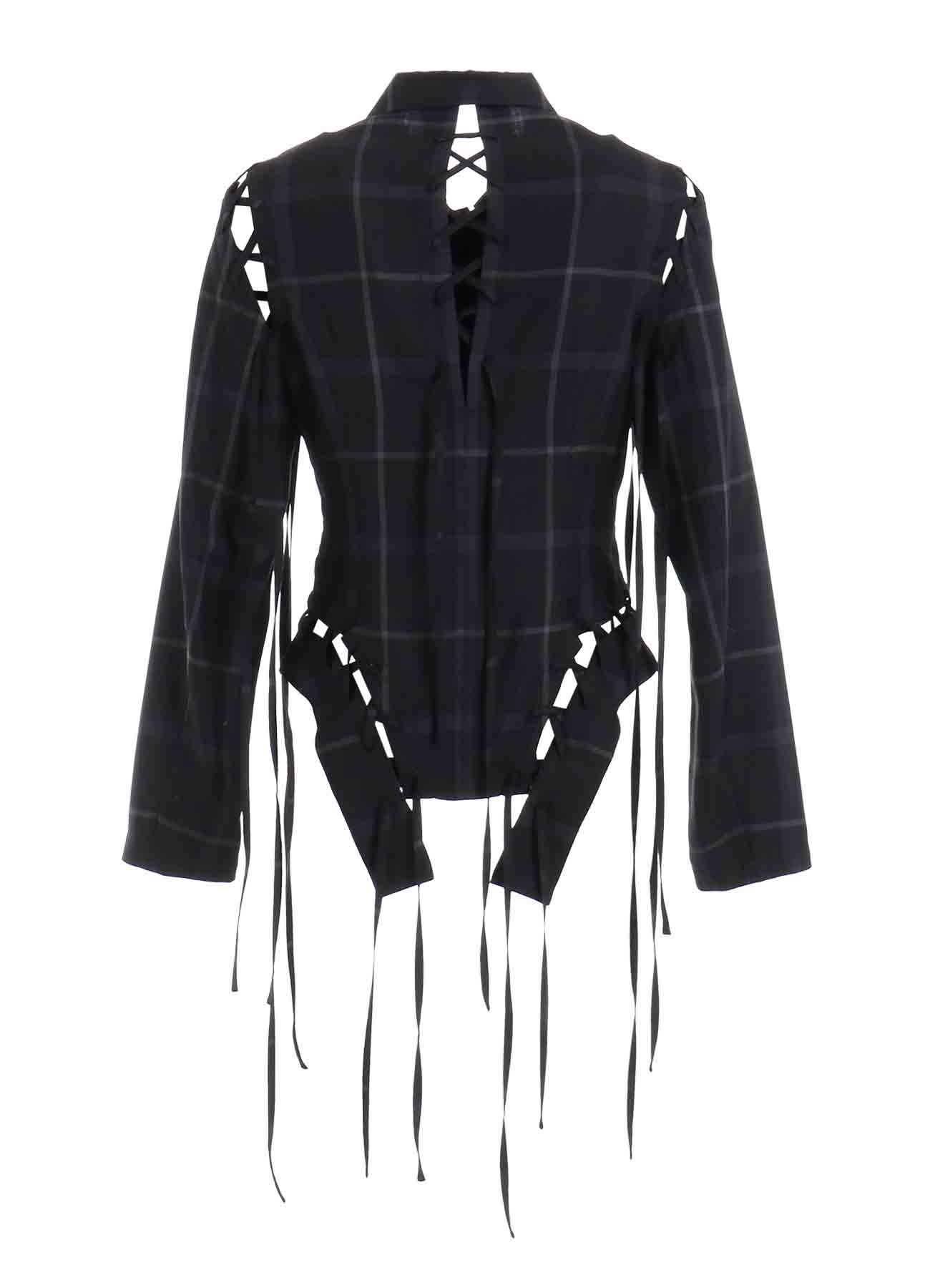 PLAID LACE-UP JACKET B