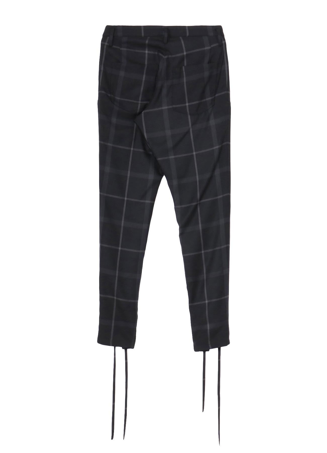 PLAID LACE-UP PANTS