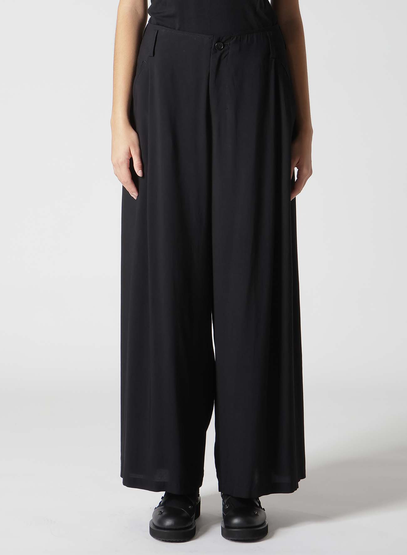 RAYON LAWN WIDE TUCK PANTS