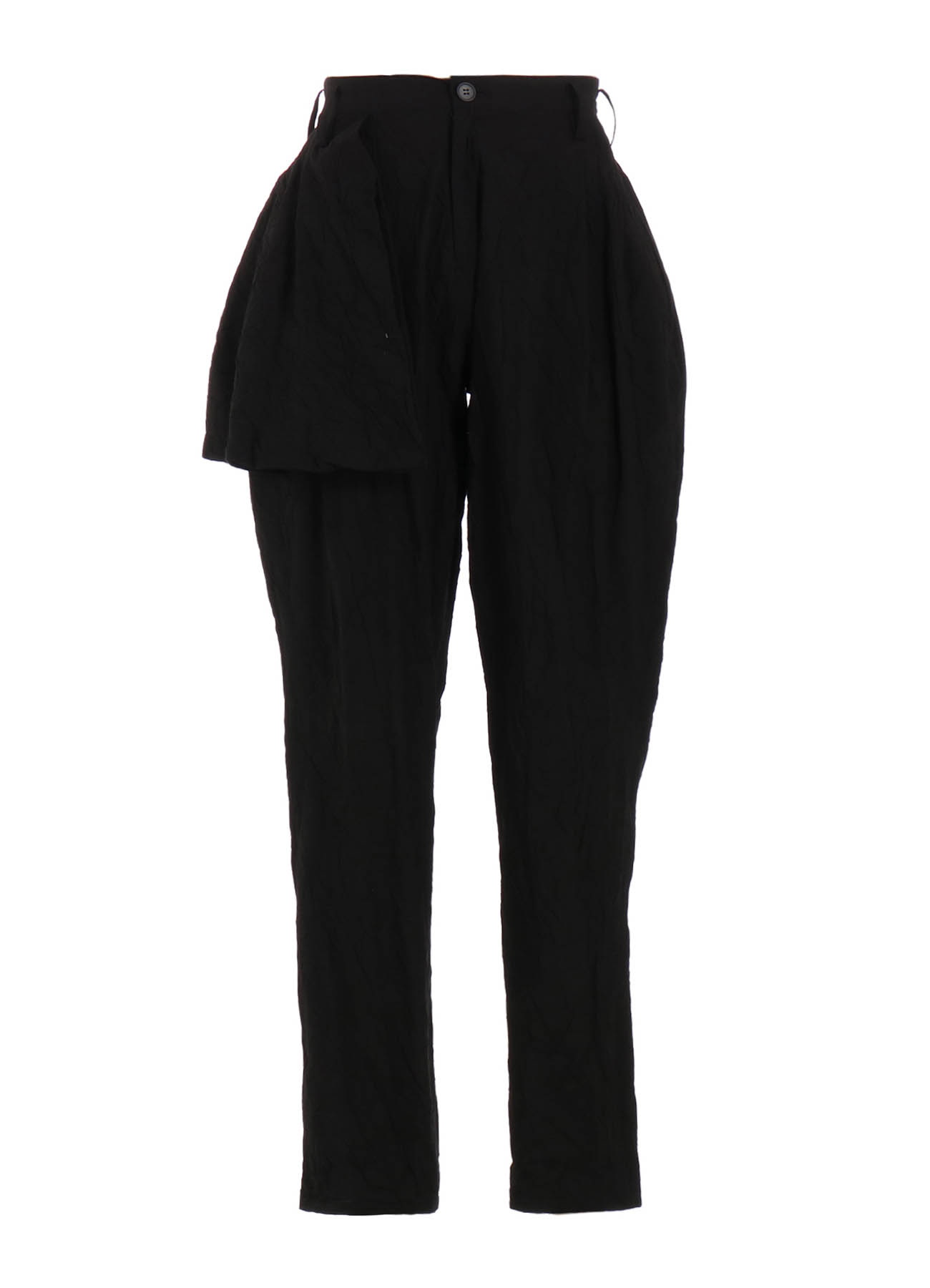 WASHER TYPEWRITER FRILLED TUCK PANTS