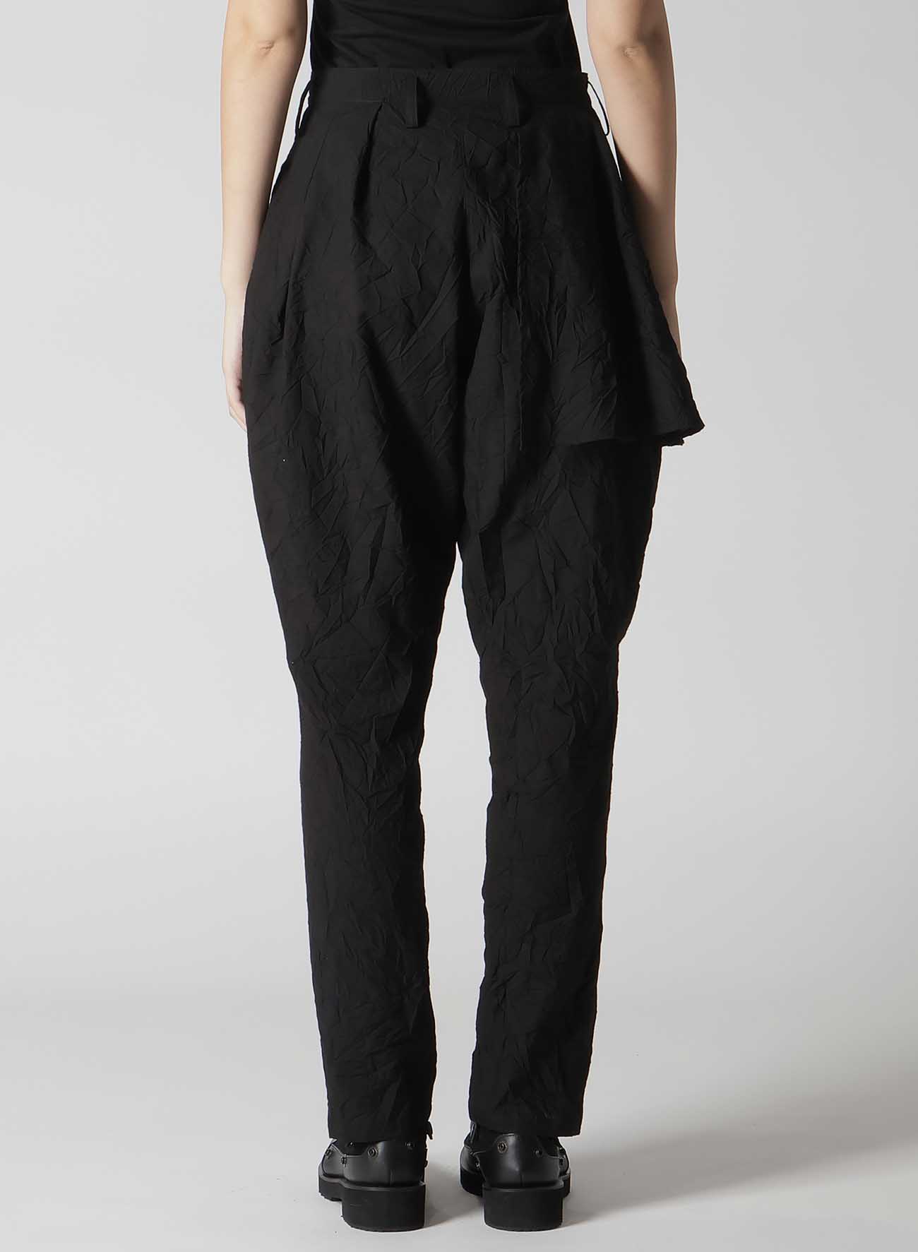 WASHER TYPEWRITER FRILLED TUCK PANTS