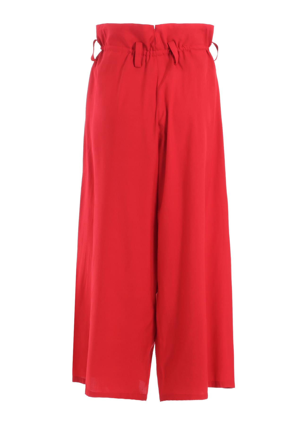 BACK SATIN CROSS WAIST STRING TUCK PANTS