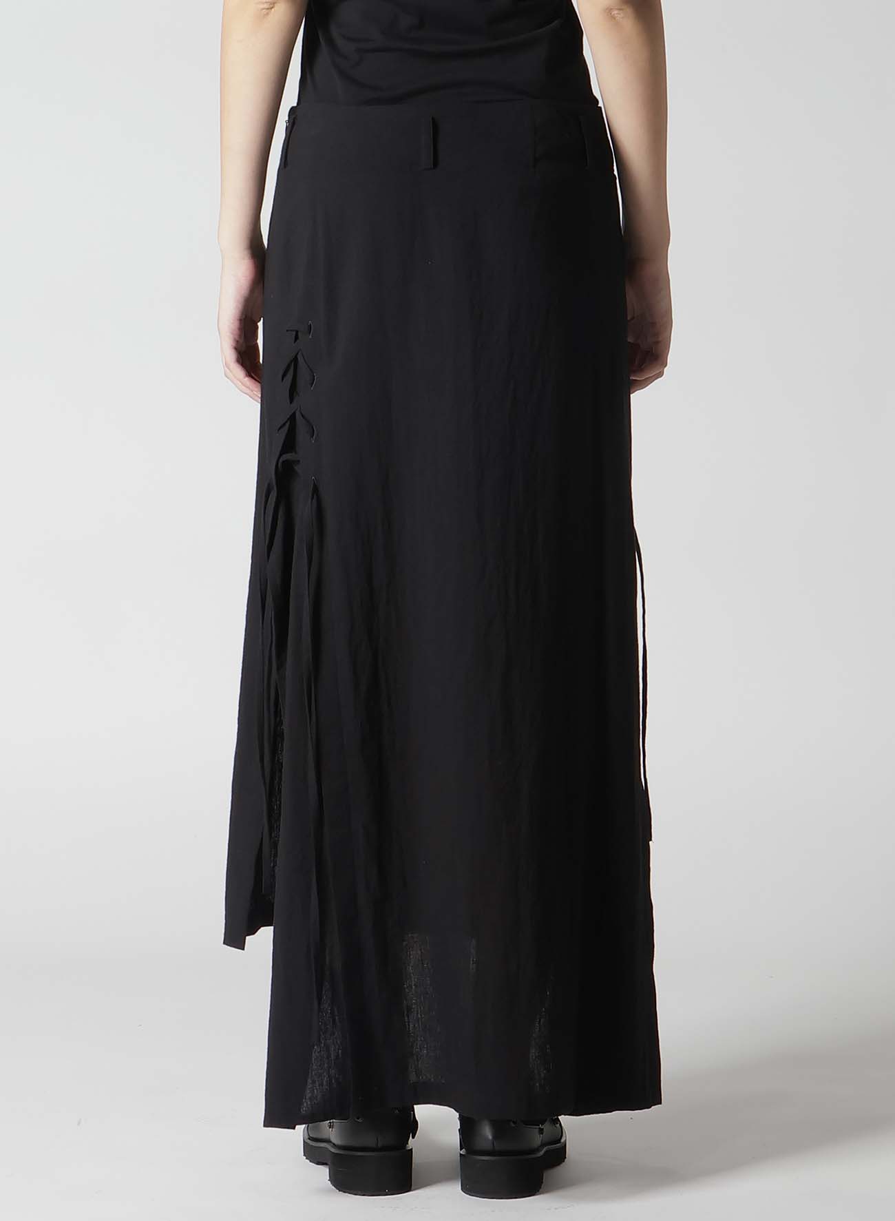 MUSLIN LACE-UP LONG SKIRT