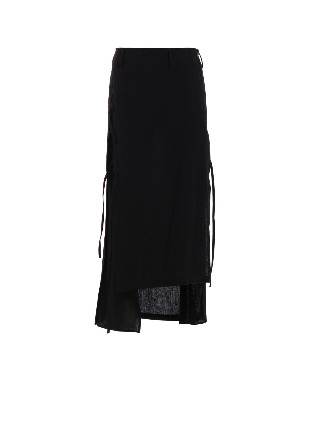 MUSLIN LACE-UP LONG SKIRT