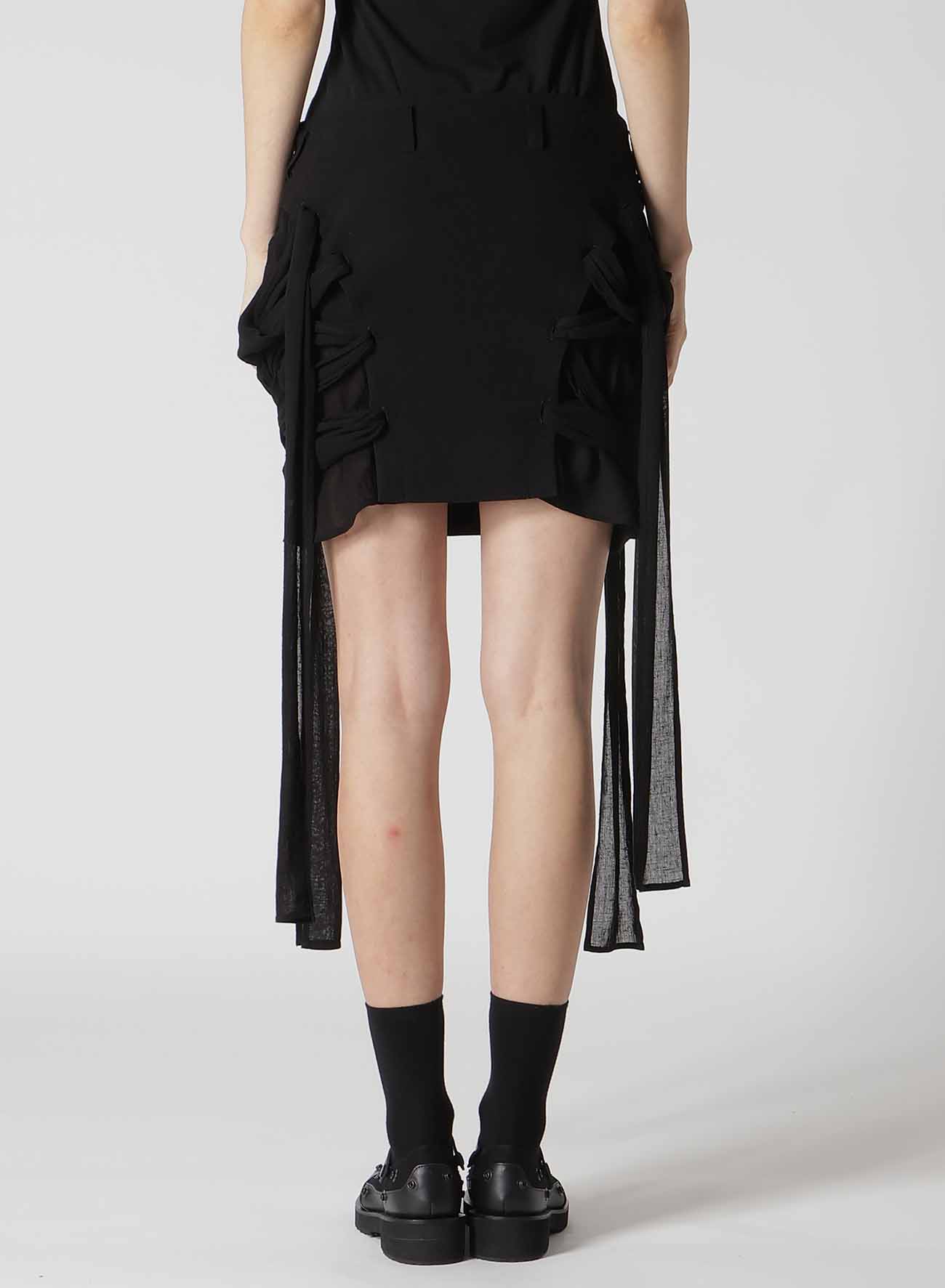 【1/10 10:00(JST) Release】GAUZE RIBBON LACE-UP SHORT SKIRT