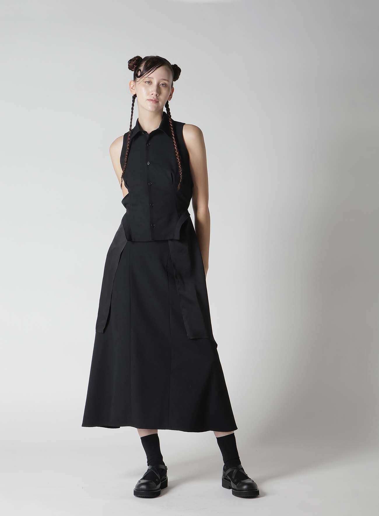 【1/10 10:00(JST) Release】WOOL GABARDINE WAIST BELT SKIRT