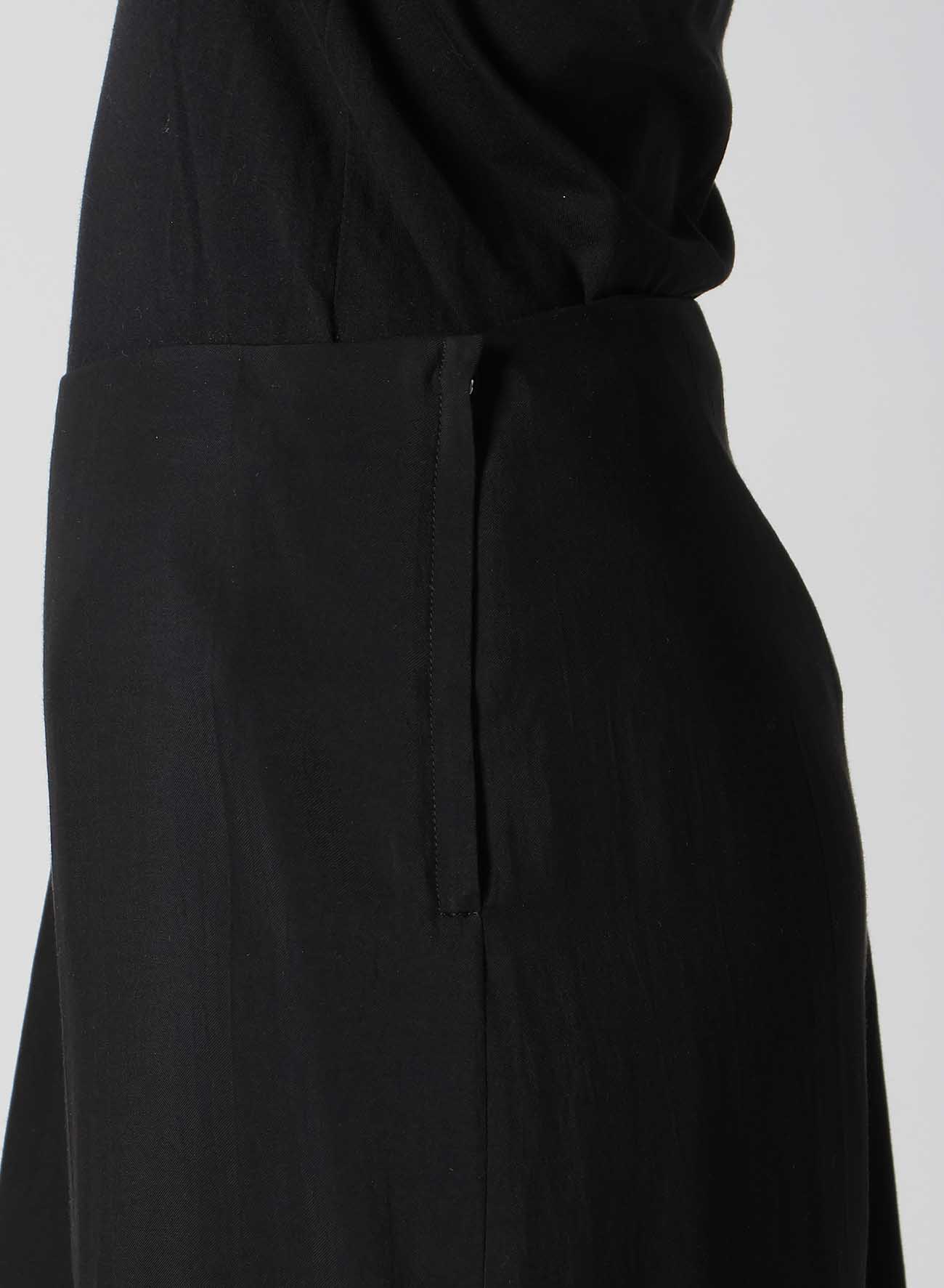 HARD TWIST GABARDINE ZIP PANELED SKIRT