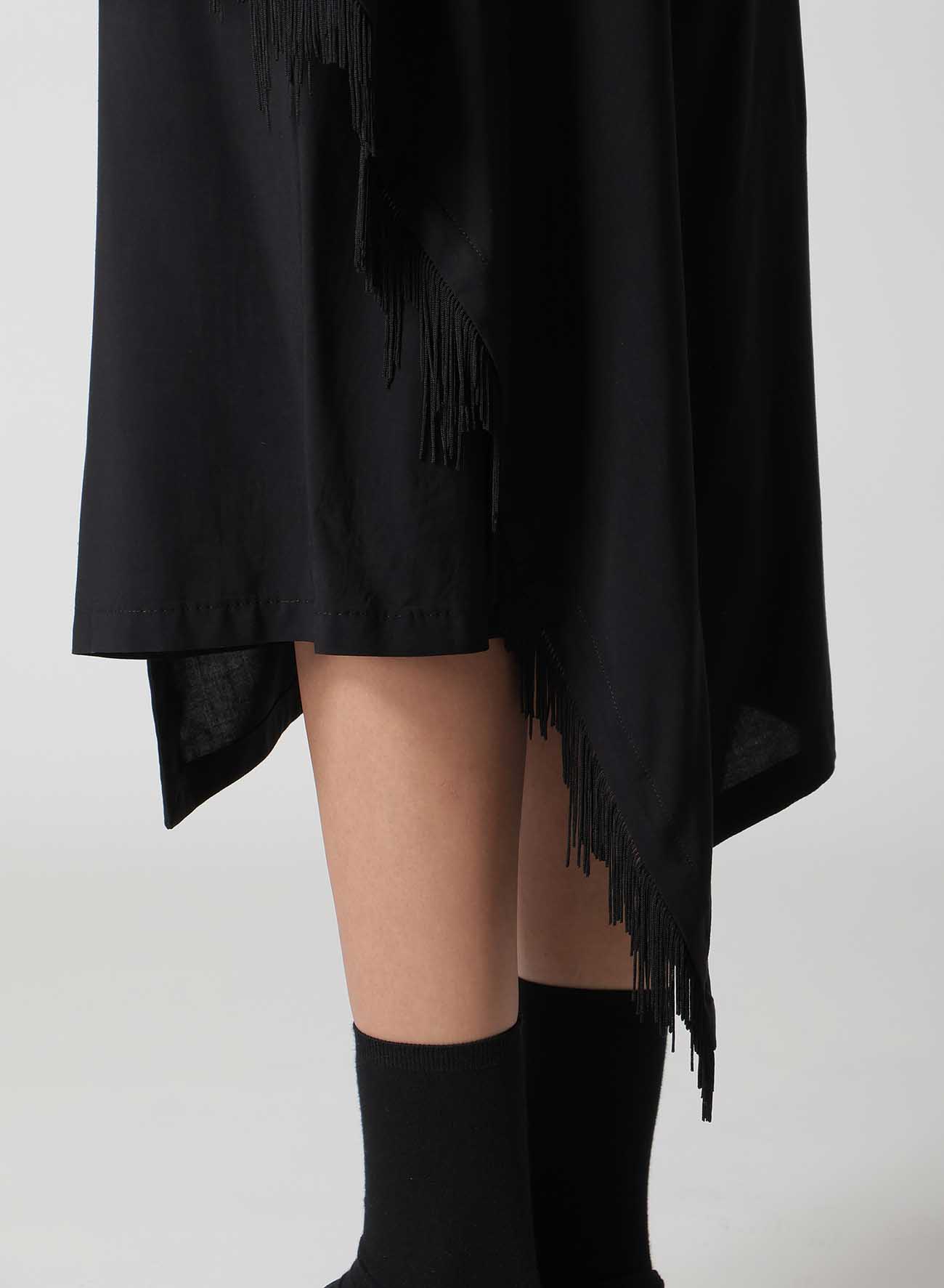 RAYON LAWN FRINGE WRAP SKIRT