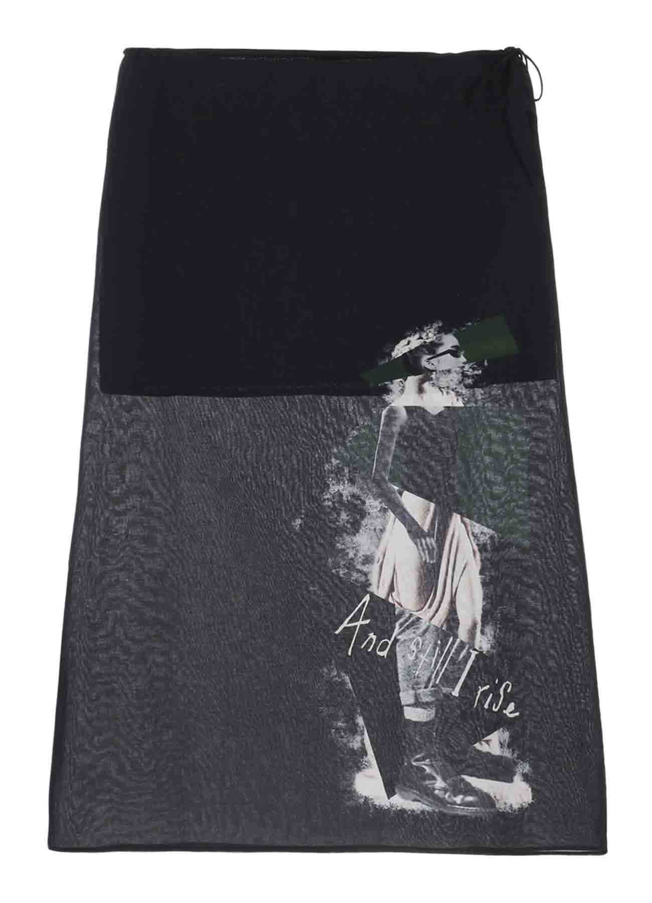 STATUE COLLAGE WAIST STRING SKIRT