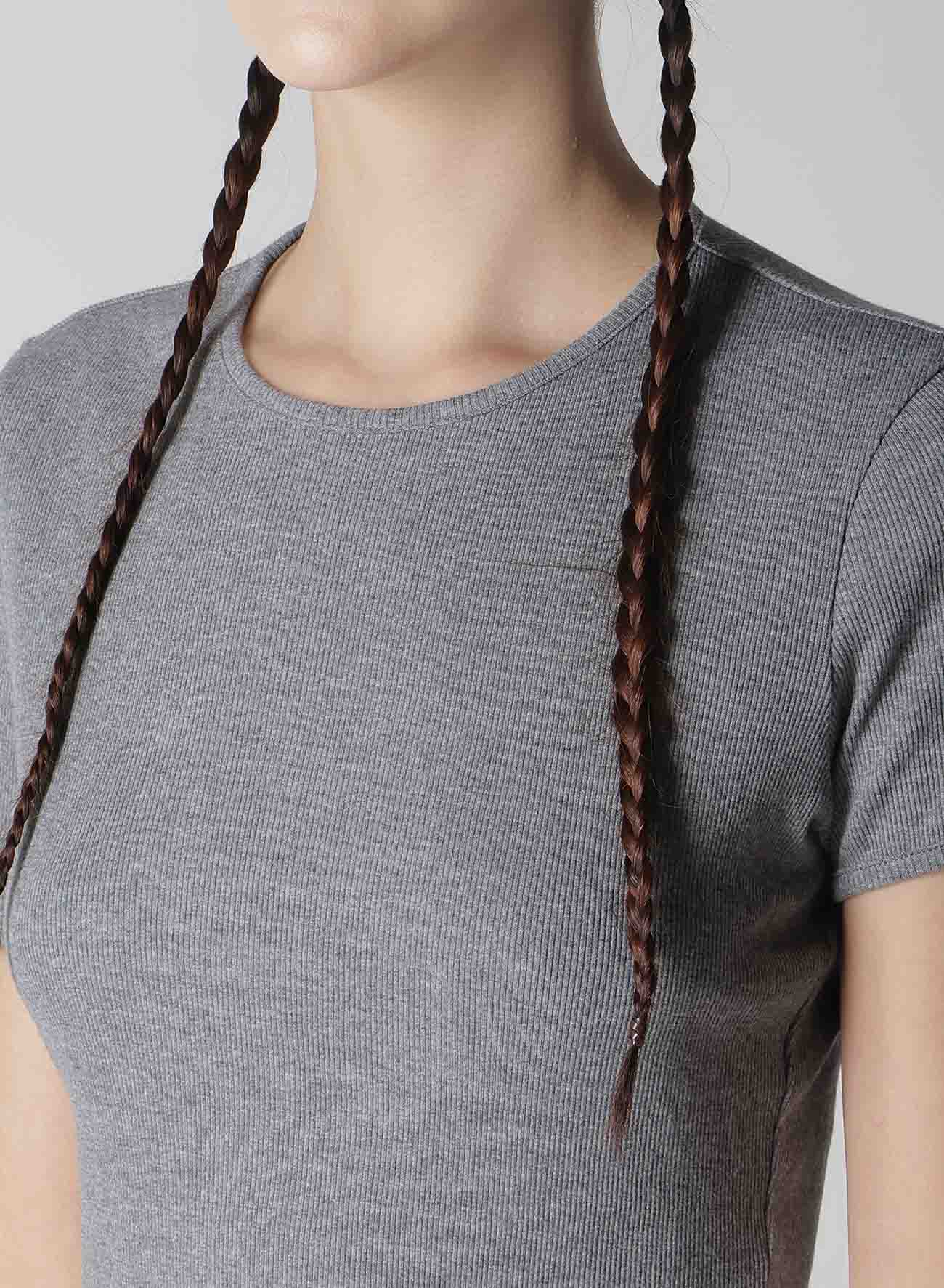 RIB STITCH BELTED CUFF T-SHIRT