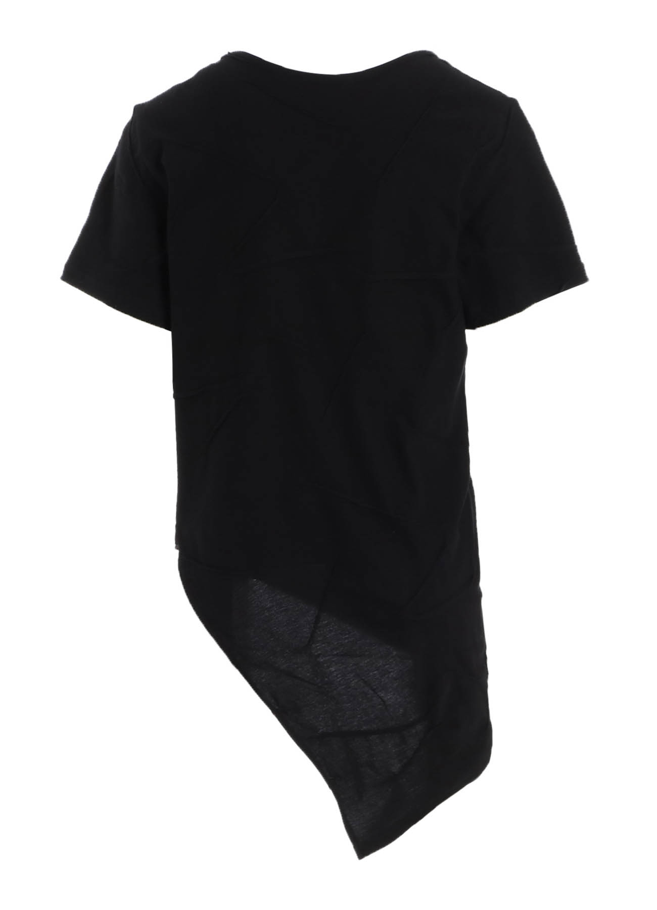 TUCK JACQUARD SQUARE HEM T-SHIRT