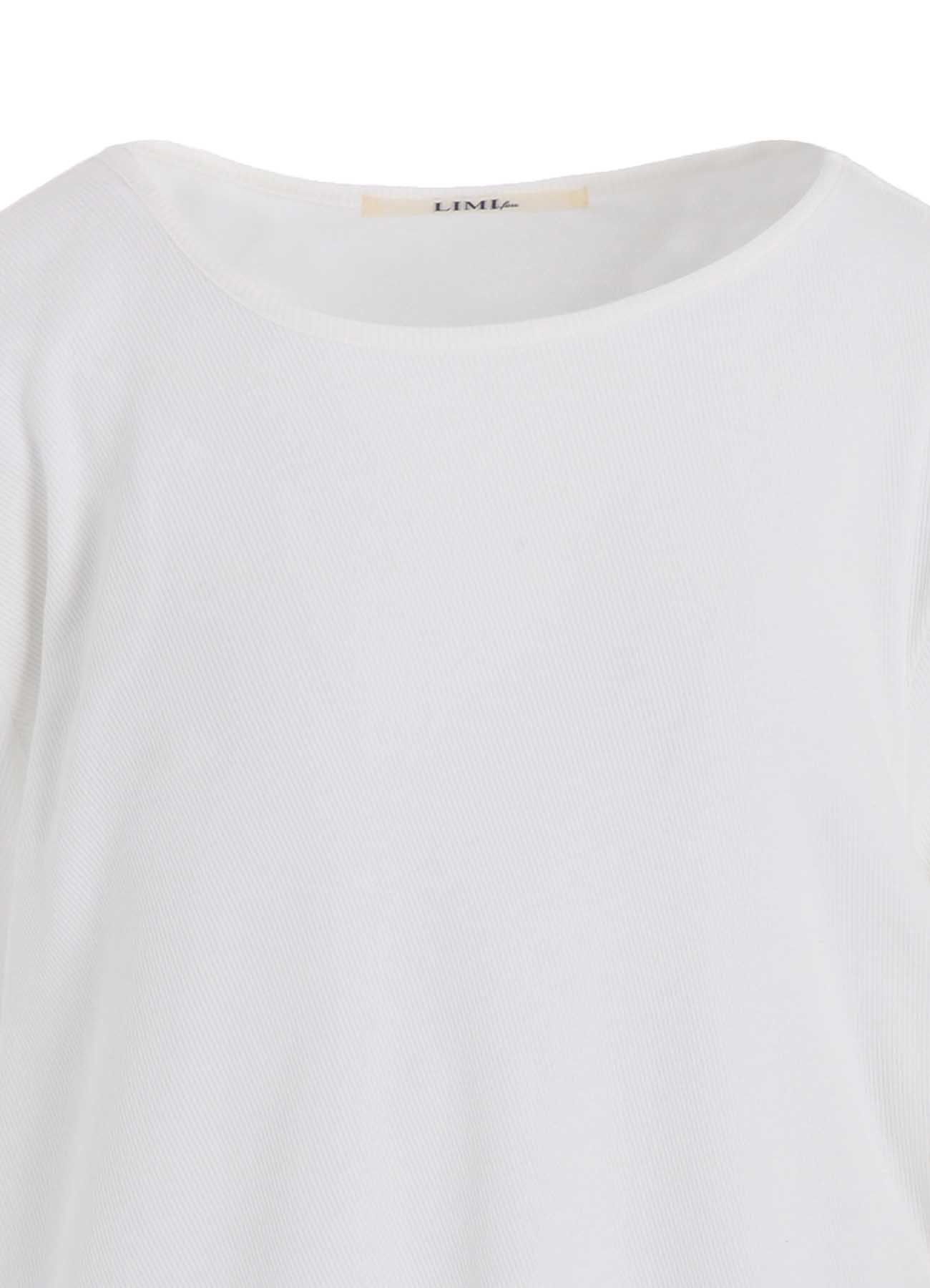 RIB STITCH SQUARE HEM T-SHIRT