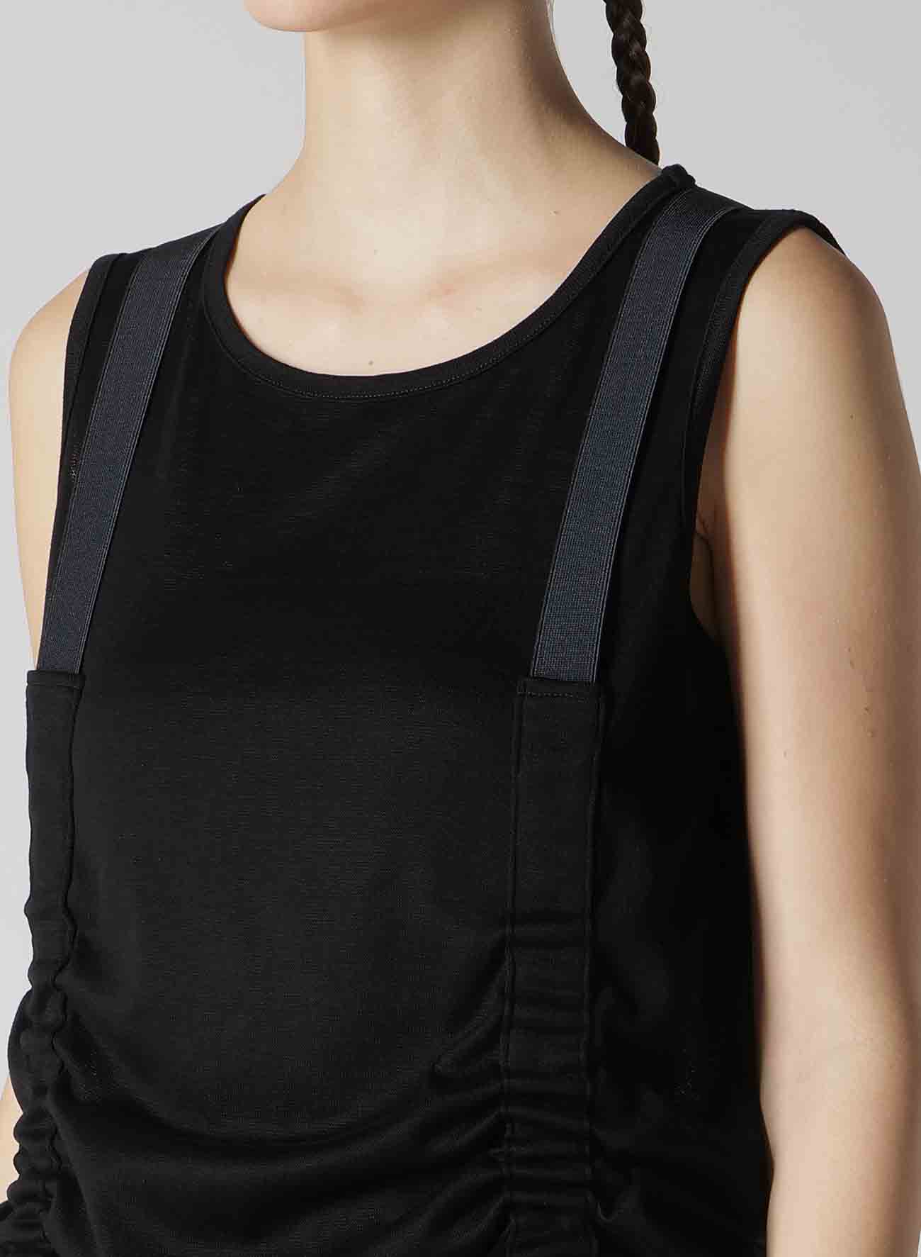 PARALLELED PLAIN STITCH SUSPENDER TANK TOP