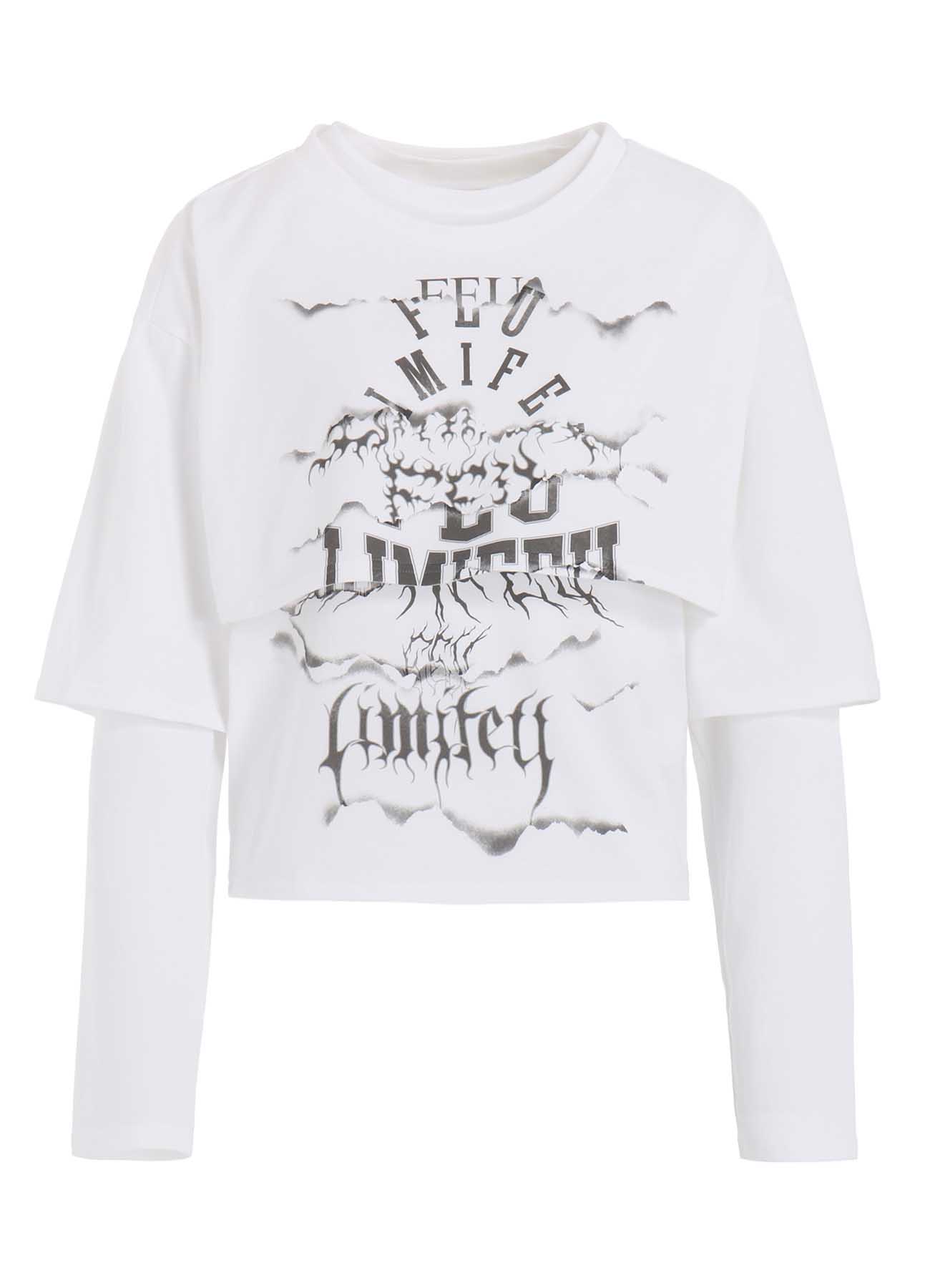 【1/10 10:00(JST) Release】LOGO COLLAGE PRINTED LAYERED SEPARATE LONG SLEEVE T-SHIRT