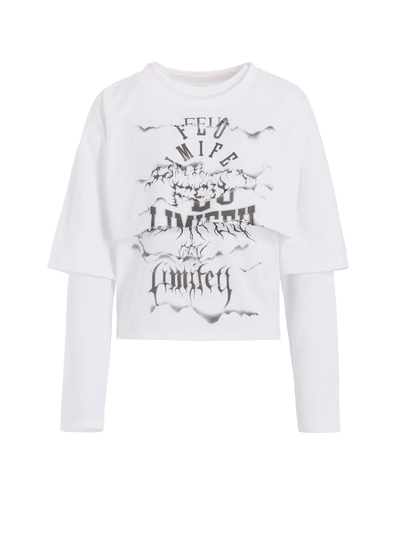 【1/10 10:00(JST) Release】LOGO COLLAGE PRINTED LAYERED SEPARATE LONG SLEEVE T-SHIRT