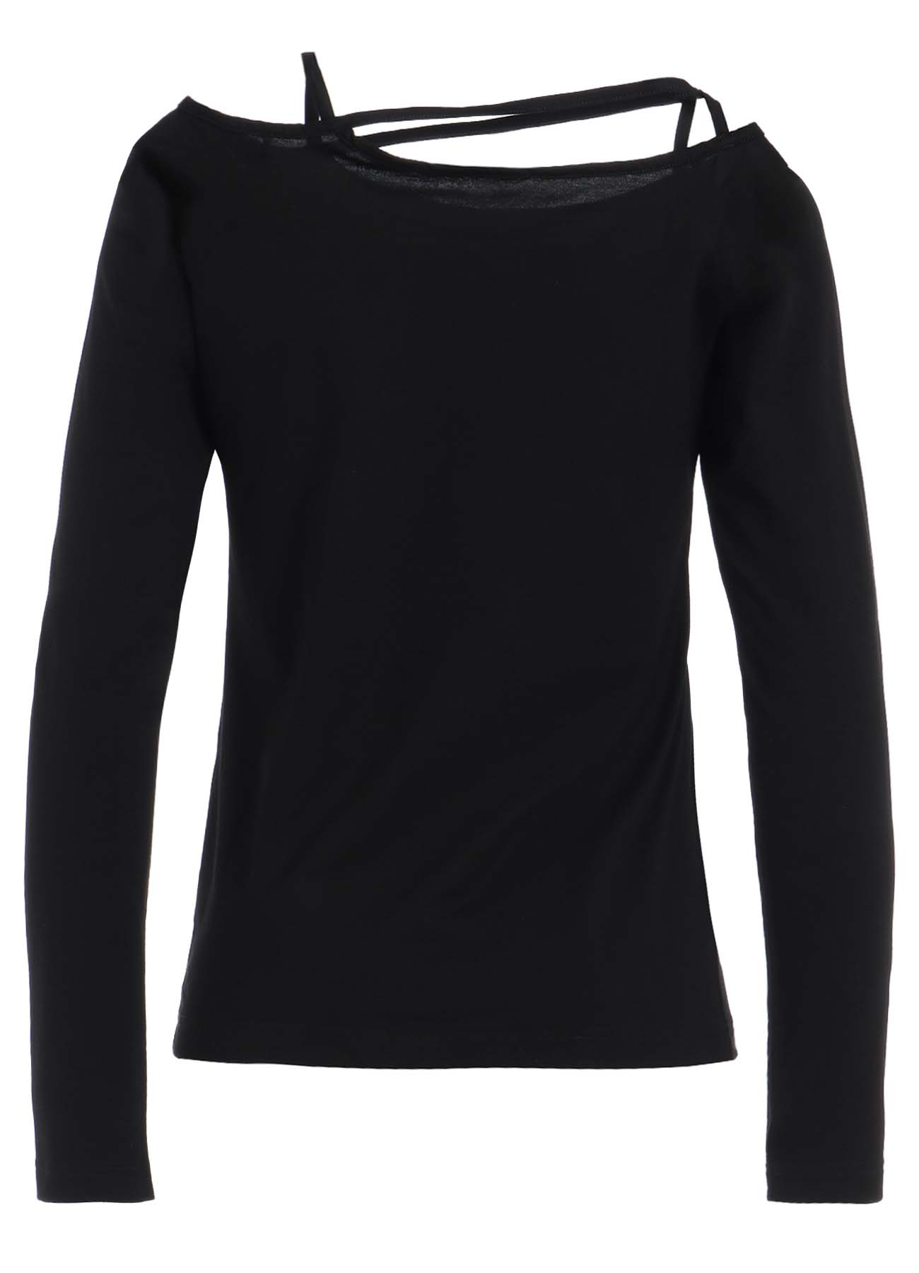 PLAIN STITCH STRING DETAIL LONG SLEEVE T-SHIRT