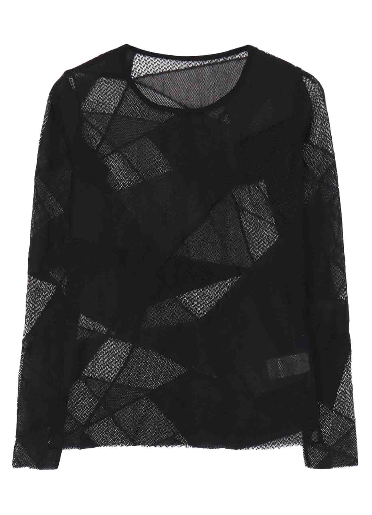 GEOMETRIC NET SLIM LONG SLEEVE T-SHIRT