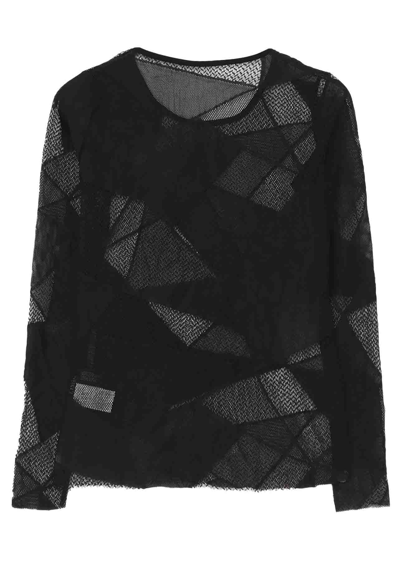 GEOMETRIC NET SLIM LONG SLEEVE T-SHIRT