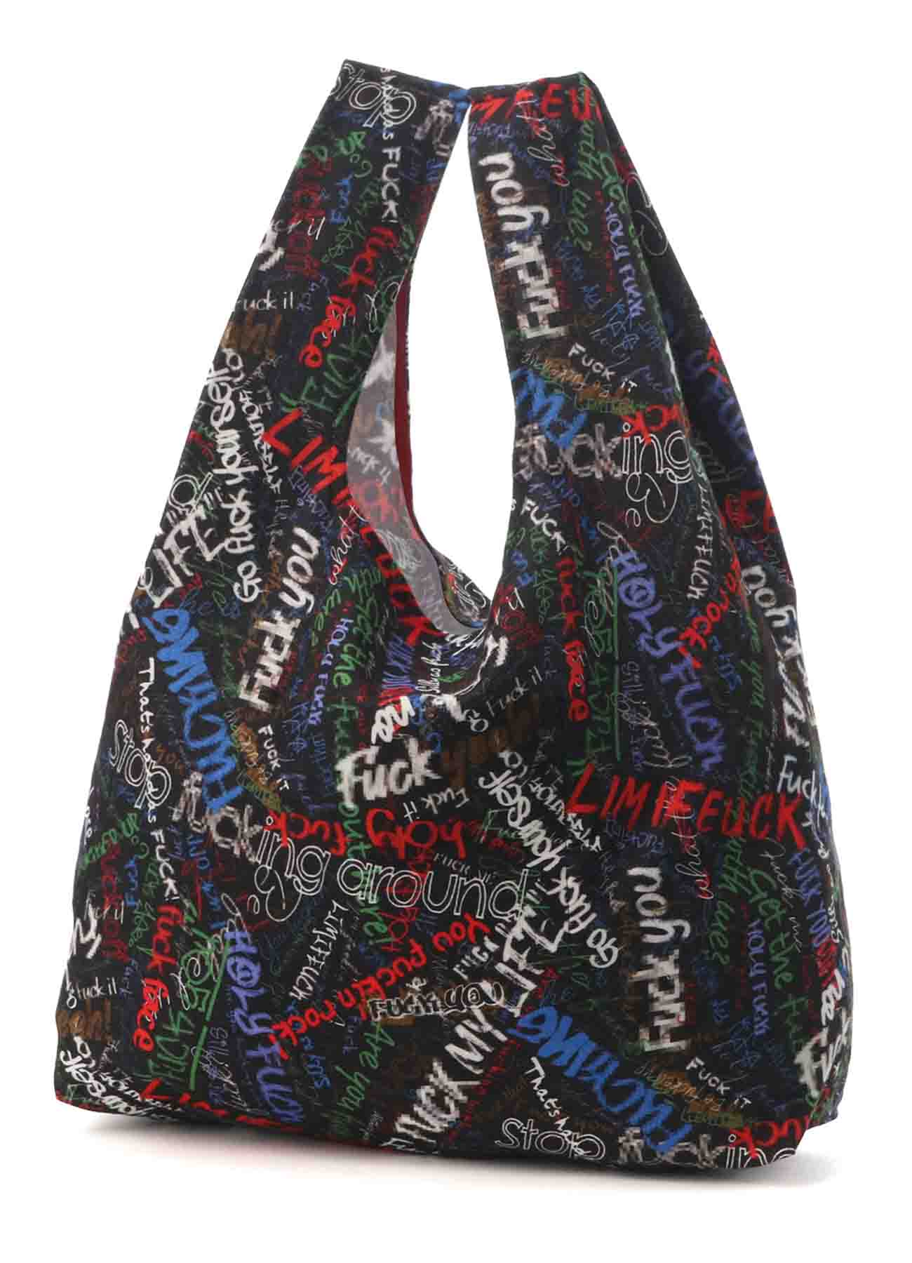 Mosaic FU*K Print Cotton Shopping Bag