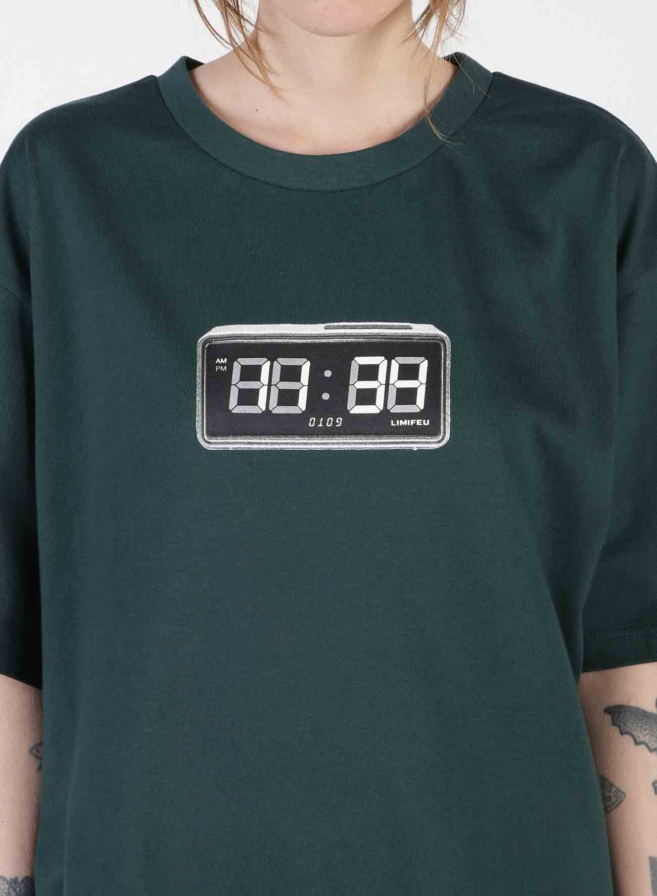 Clock Print Oversized T-Shirt