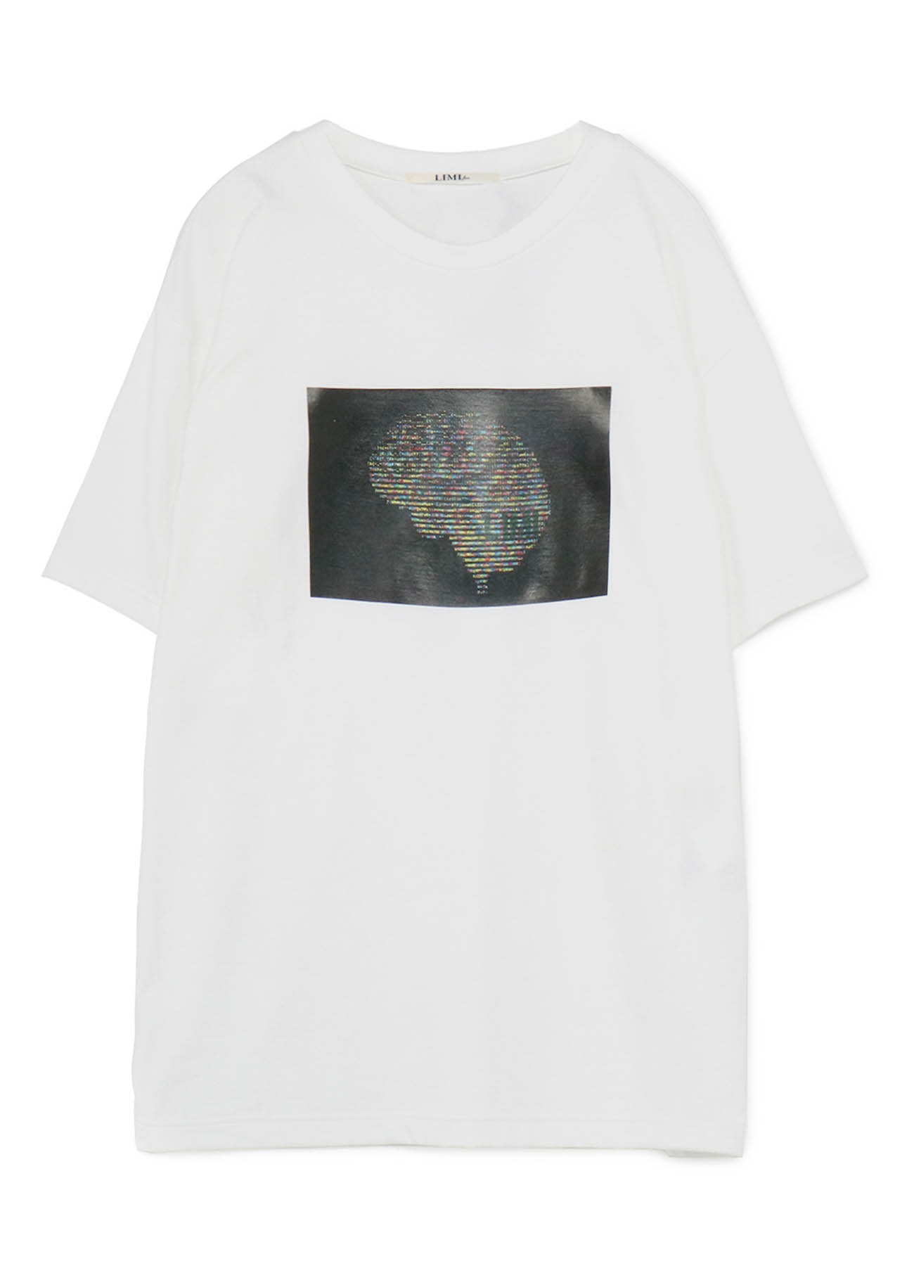 Ascii Brain Print Oversized T-Shirt