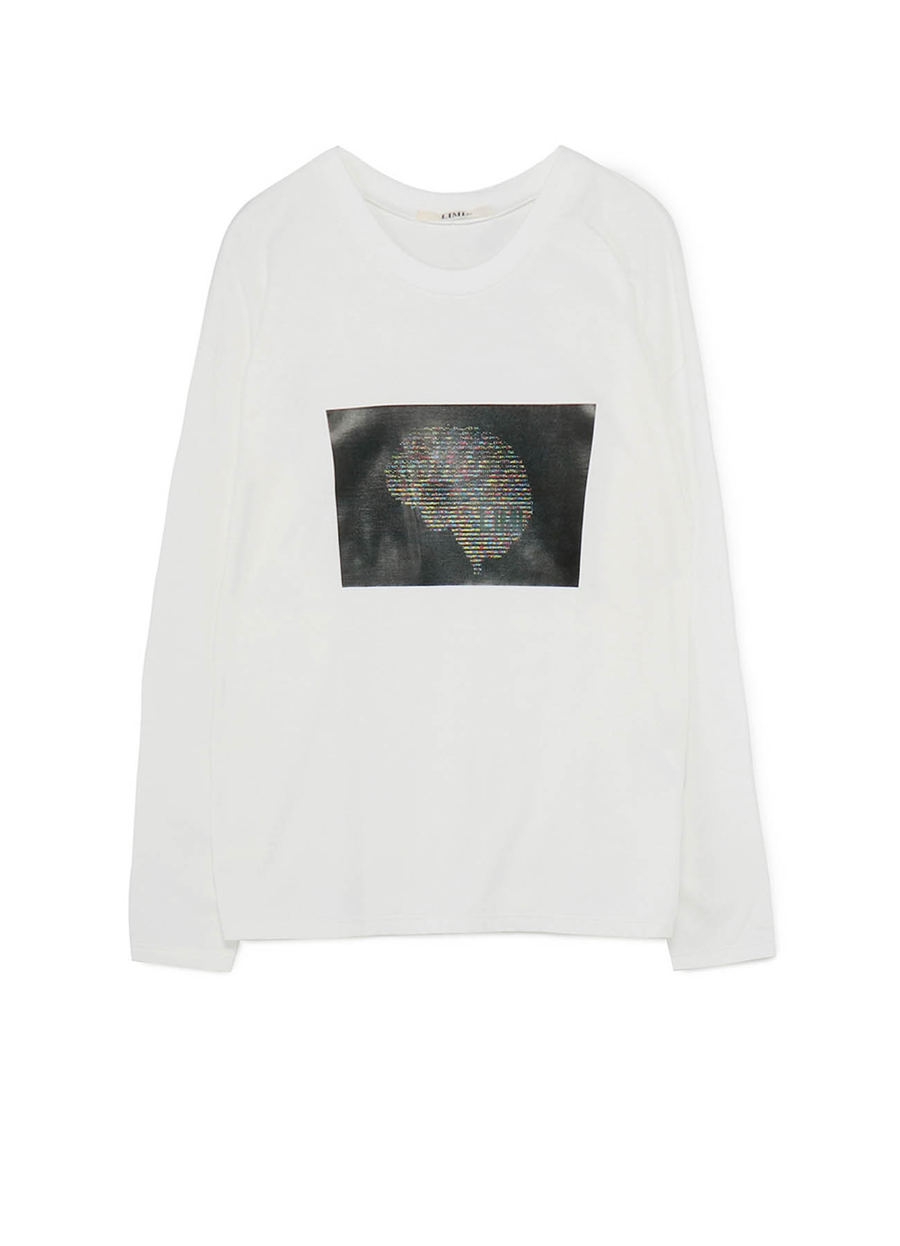 Ascii Brain Print Oversized Long T-Shirt