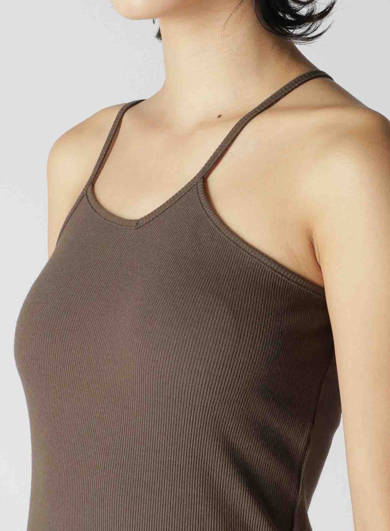 C/RY RIB STITCH A ASYMME CAMI