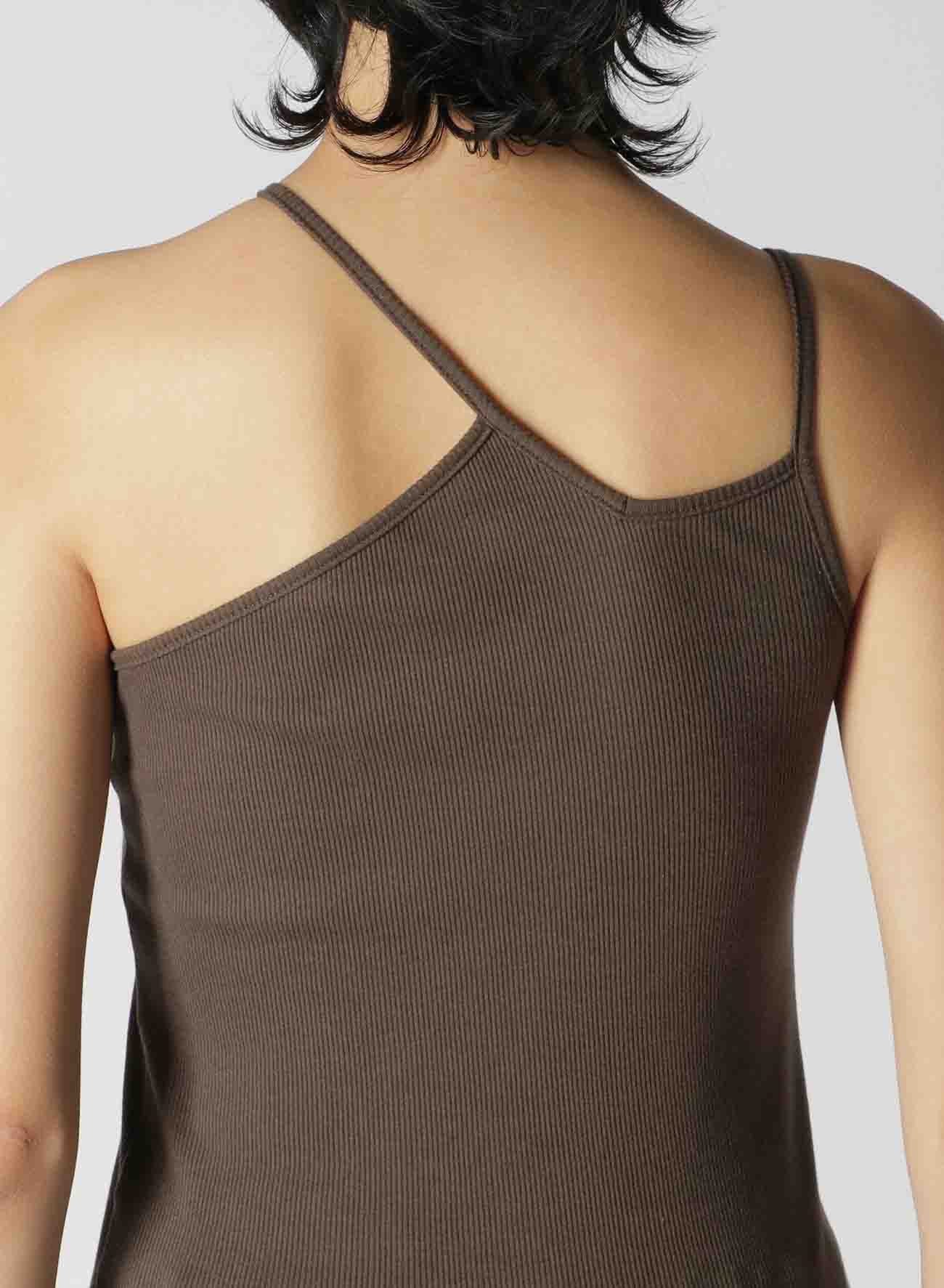 C/RY RIB STITCH A ASYMME CAMI