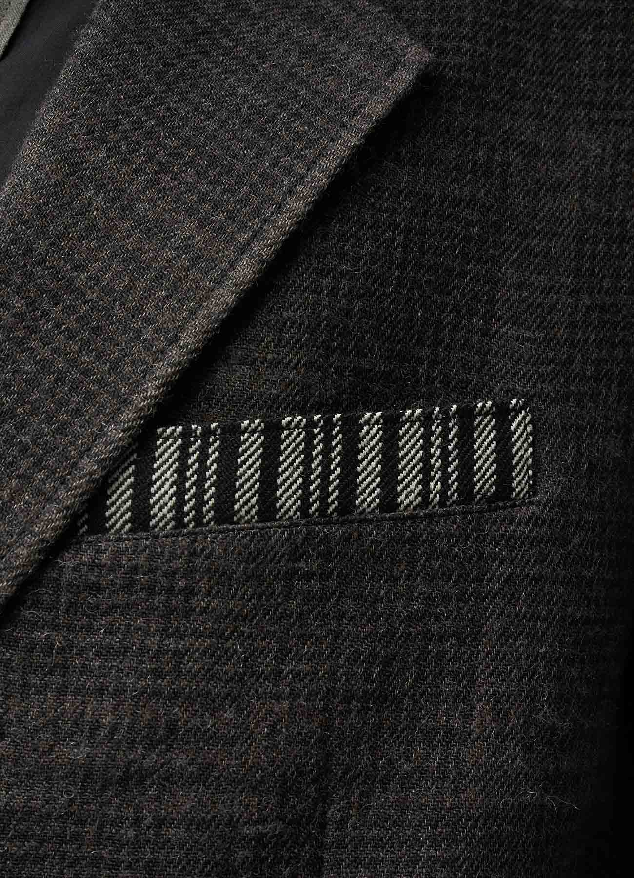 LINEN / WOOL 3-BUTTONS JACKET WITH BOX POCKET