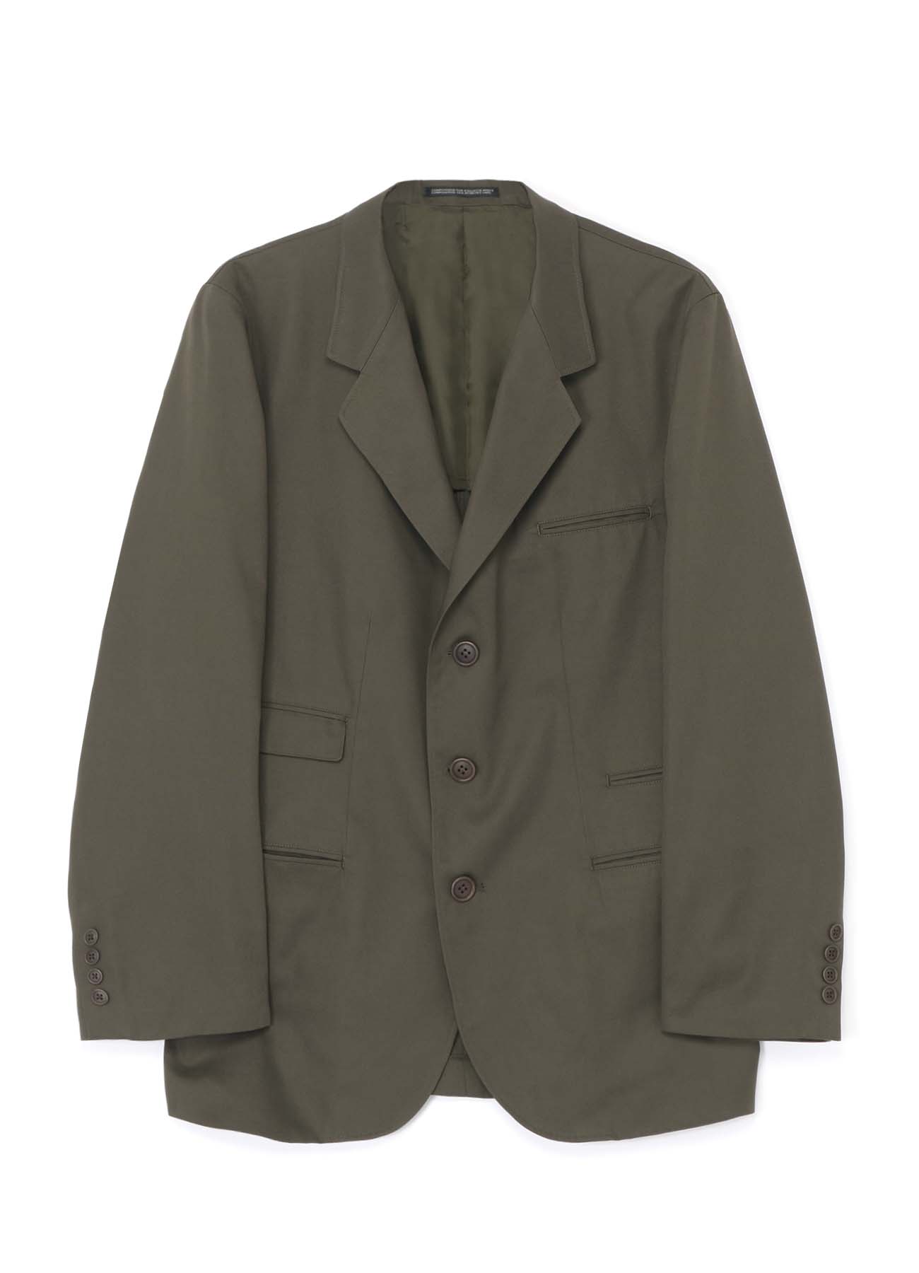 COTTON/POLYESTER TWILL 3-BUTTON JACKET