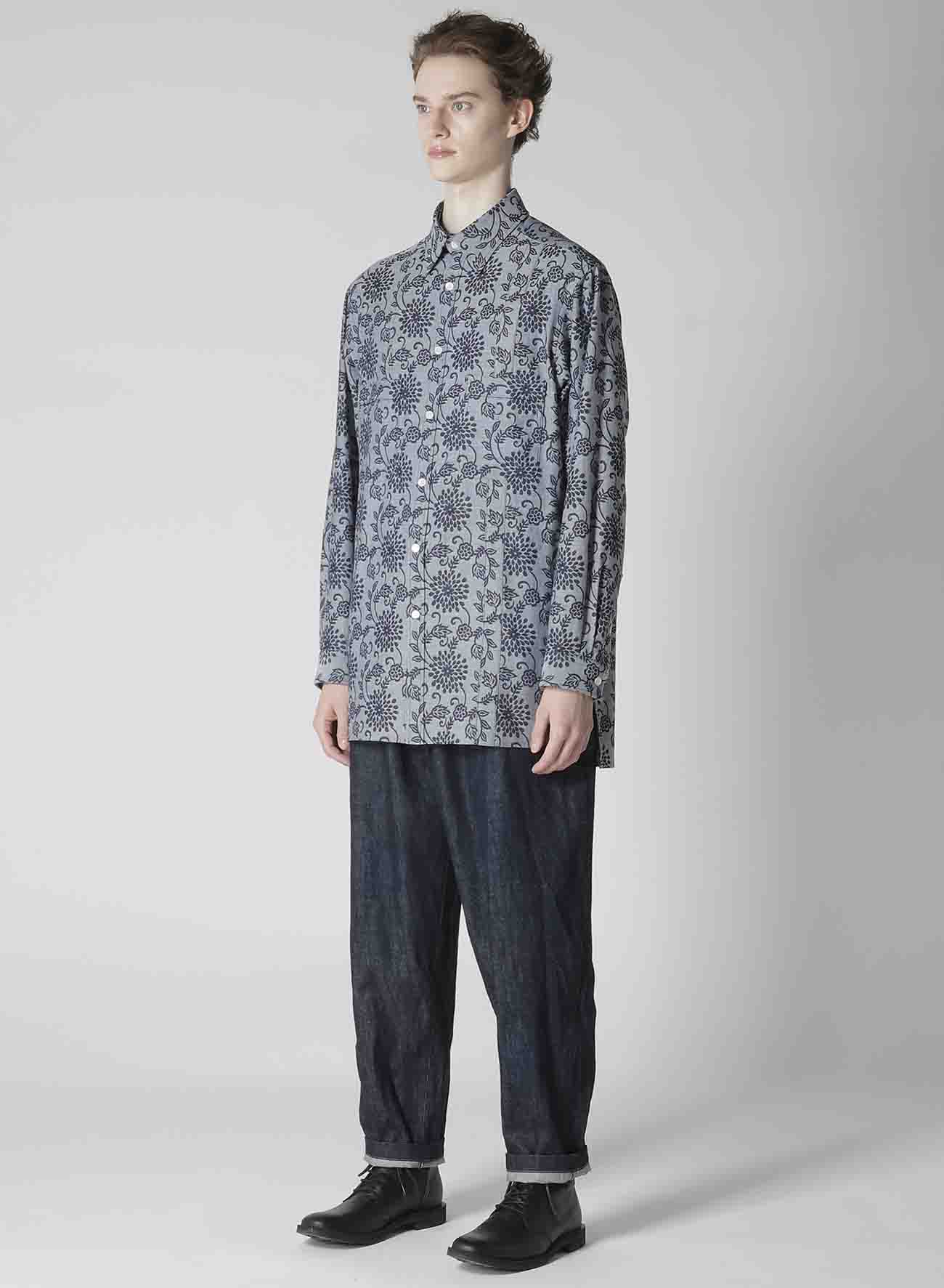 INDIGO JACQUARD SHIRT