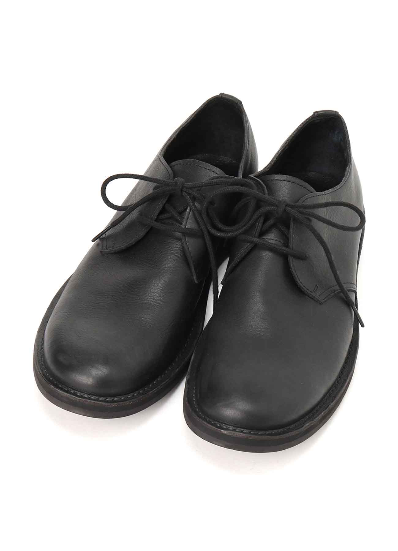 OIL WAX LEATHER PLAIN TOE SHOES