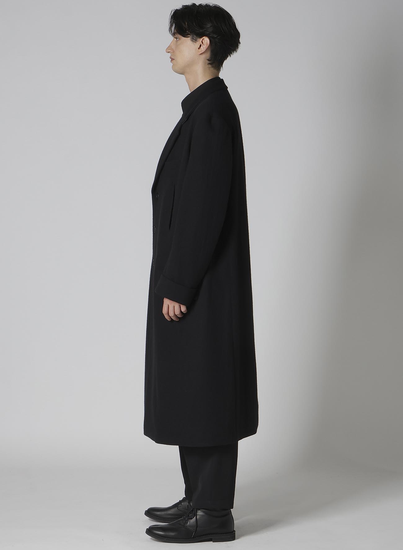 WOOL NYLON LONG JACKET WITH MACKIN SLEEVE