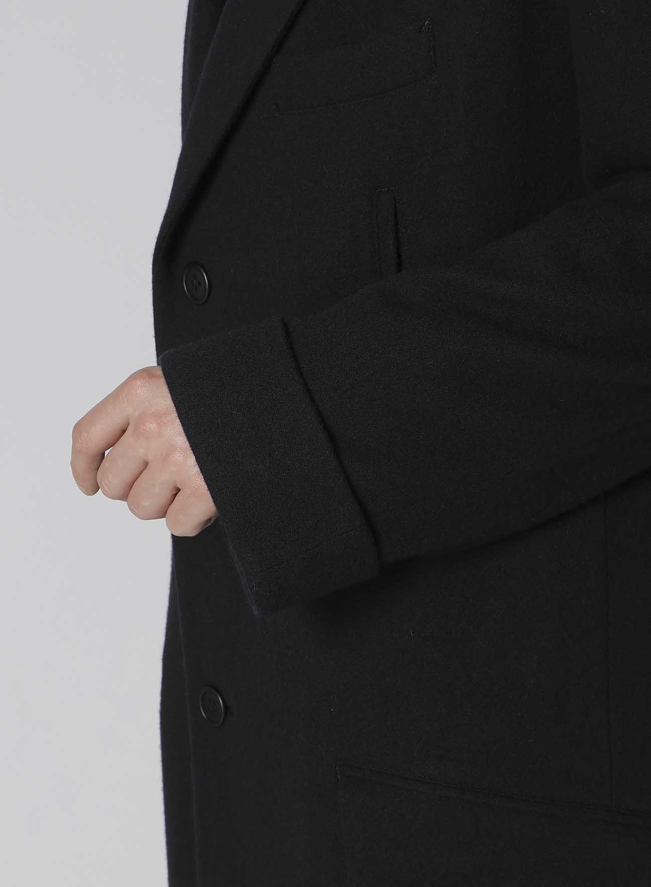 WOOL NYLON LONG JACKET WITH MACKIN SLEEVE